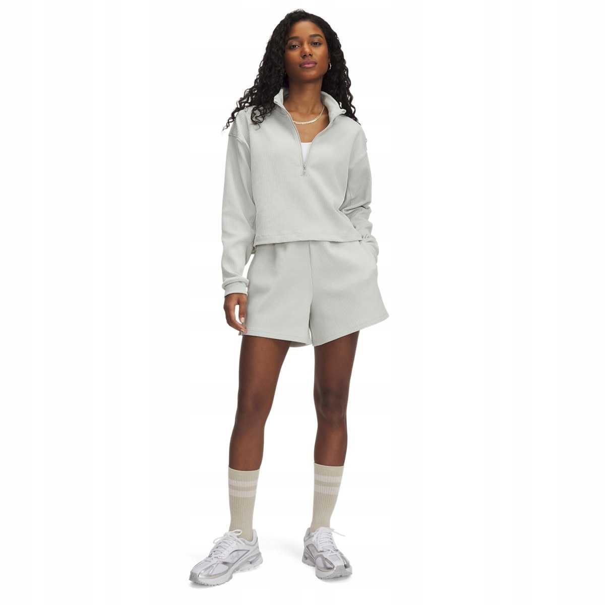 Damskie spodenki treningowe Under Armour Ua Meridian Rib Short zielone L