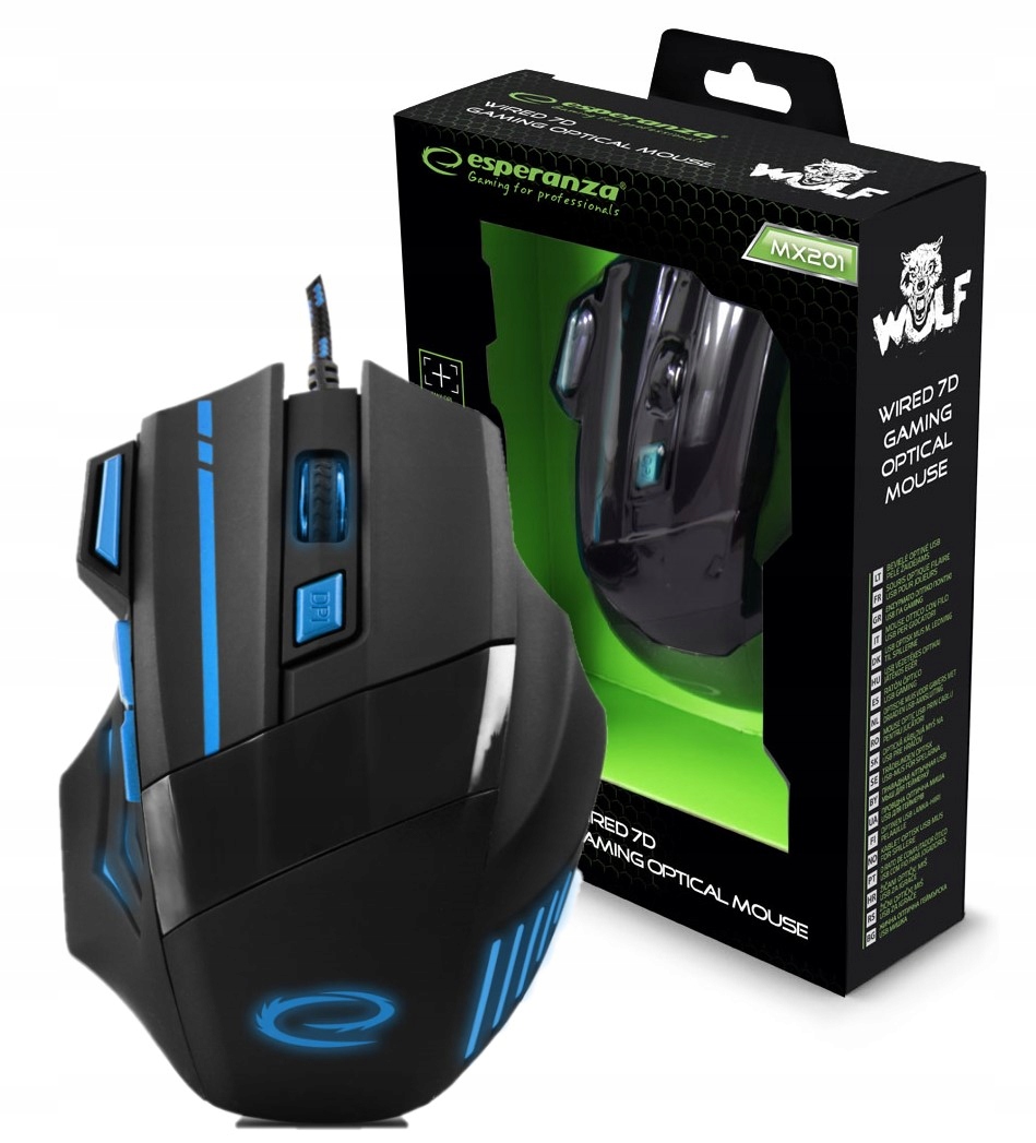 

Mysz Myszka Dla Graczy 7D Led Usb Double Click