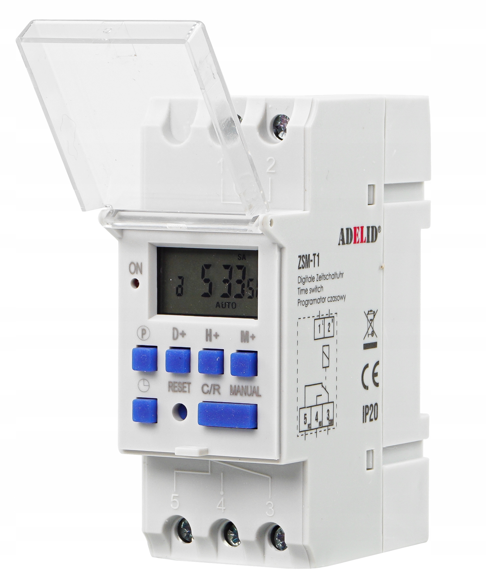 PROGRAMATOR CZASOWY WŁĄCZNIK WYŁĄCZNIK LCD CYFROWY HARMONOGRAM 7 DNI 10 UST EAN (GTIN) 5900378972006