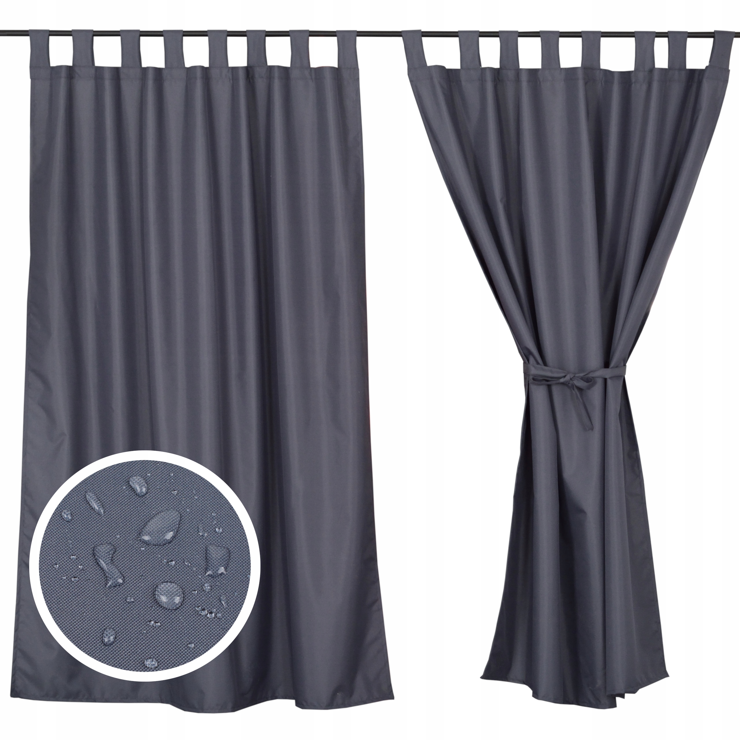 ZASŁONA WODOODPORNA OGRODOWA TARASOWA NA TARAS 155x230 grafitowa