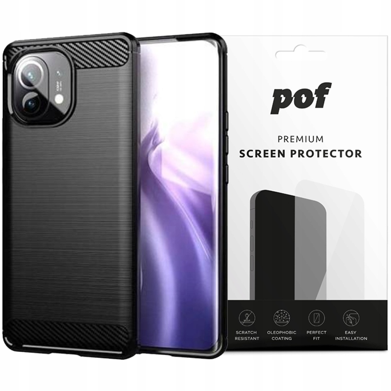 

Etui case Carbon do Mi 11 Lite/5G Ne Szkło Pof
