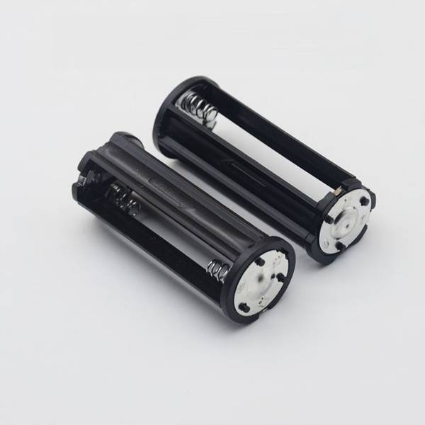 Koszyk na baterie 3x AAA 1.5V - pojemnik okrągły - czarny - koszyczek Przeznaczenie AAA (R3)