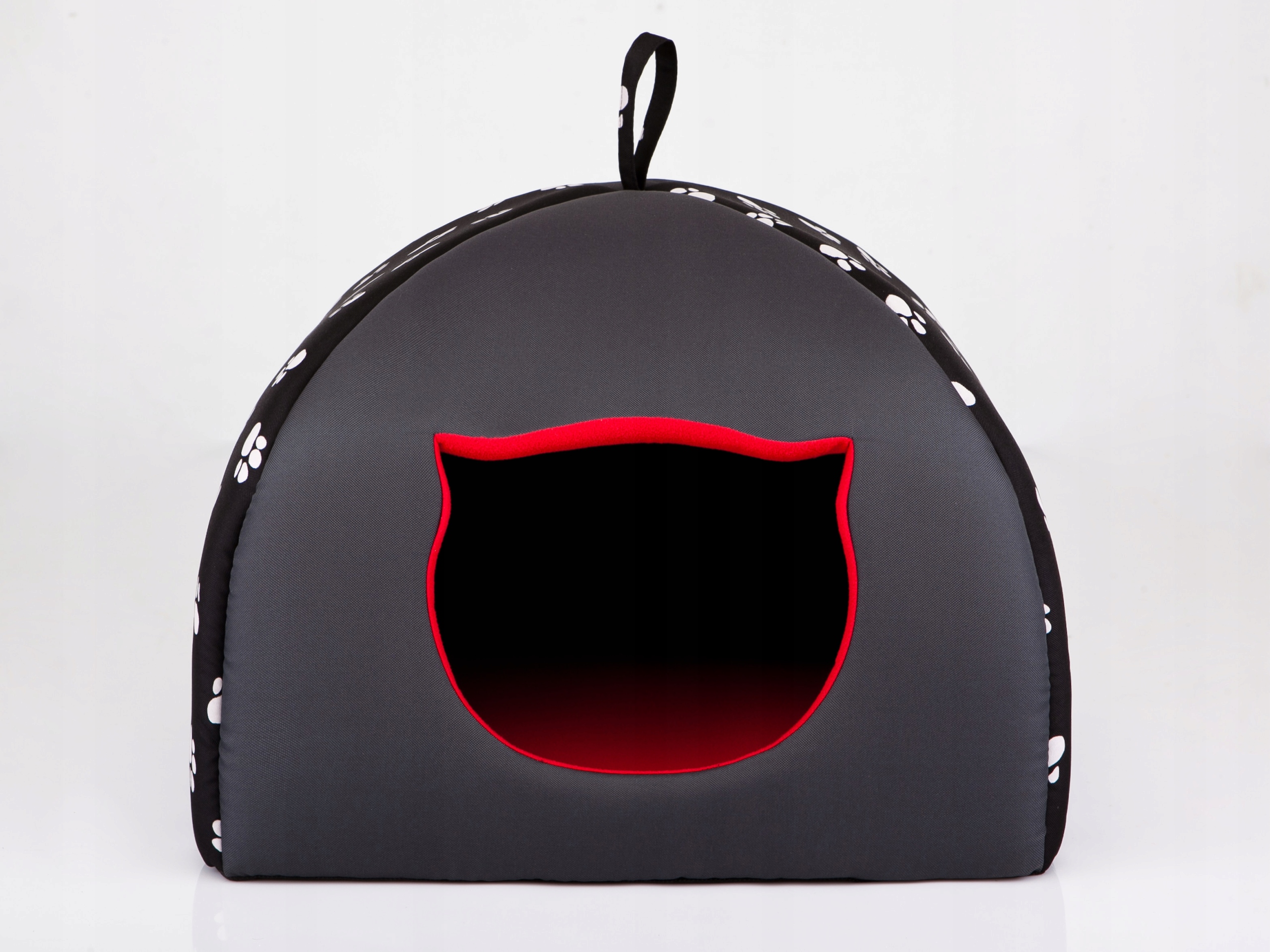 Pelíšek pro psa nebo kočku, bouda uzavřená pro kočky s matrací 37x37x30 cm