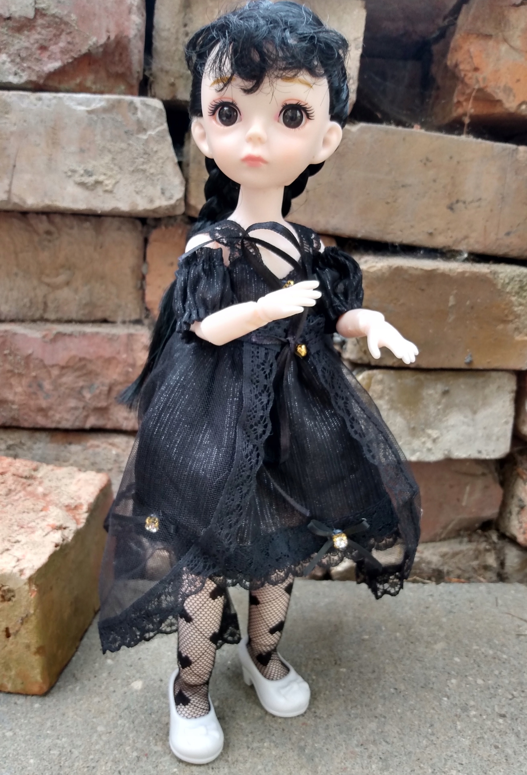 STYLIZOWANA LALKA WEDNESDAY ADDAMS 30cm z PL wysyłka z Polski Kod producenta 01-Addams