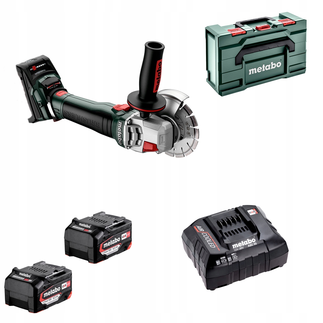 Szlifierka kątowa 18V W18 Lt Bl 11-125 2x4Ah Quick Metabo 613054650