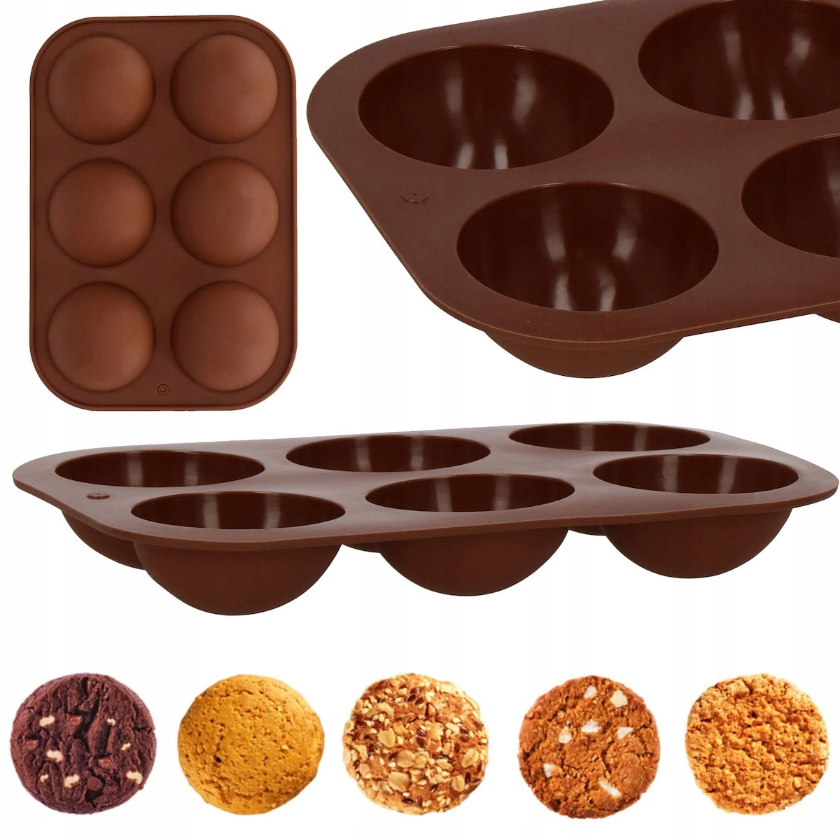 

Półkule Forma Silikonowa Do Pieczenia Kula 6 szt