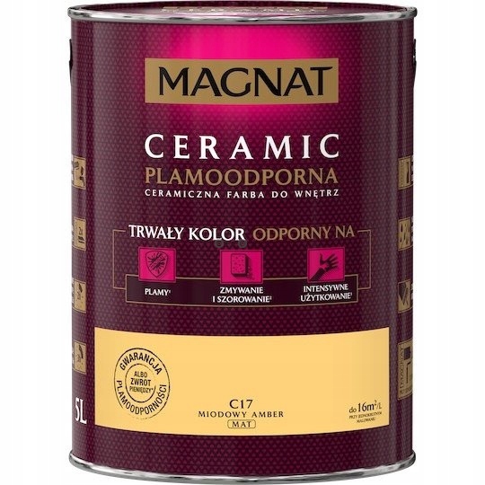 Magnat Ceramic 5L C17 Miodowy Amber ceramik ceramiczna farba do wnętrz
