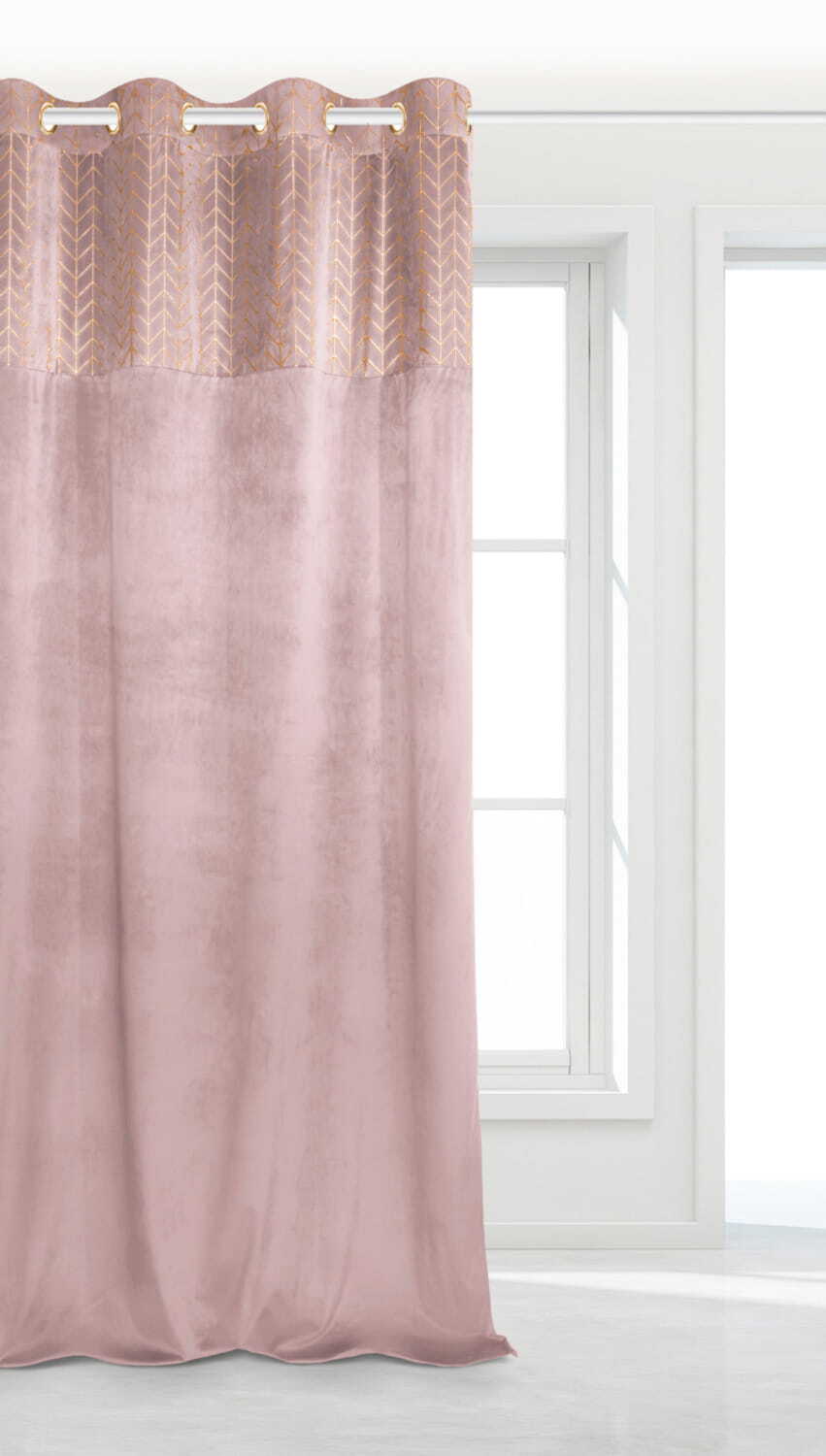 ZASŁONY NORD 140x150 WELUROWE KÓŁKA PRZELOTKI Wzór geometryczny