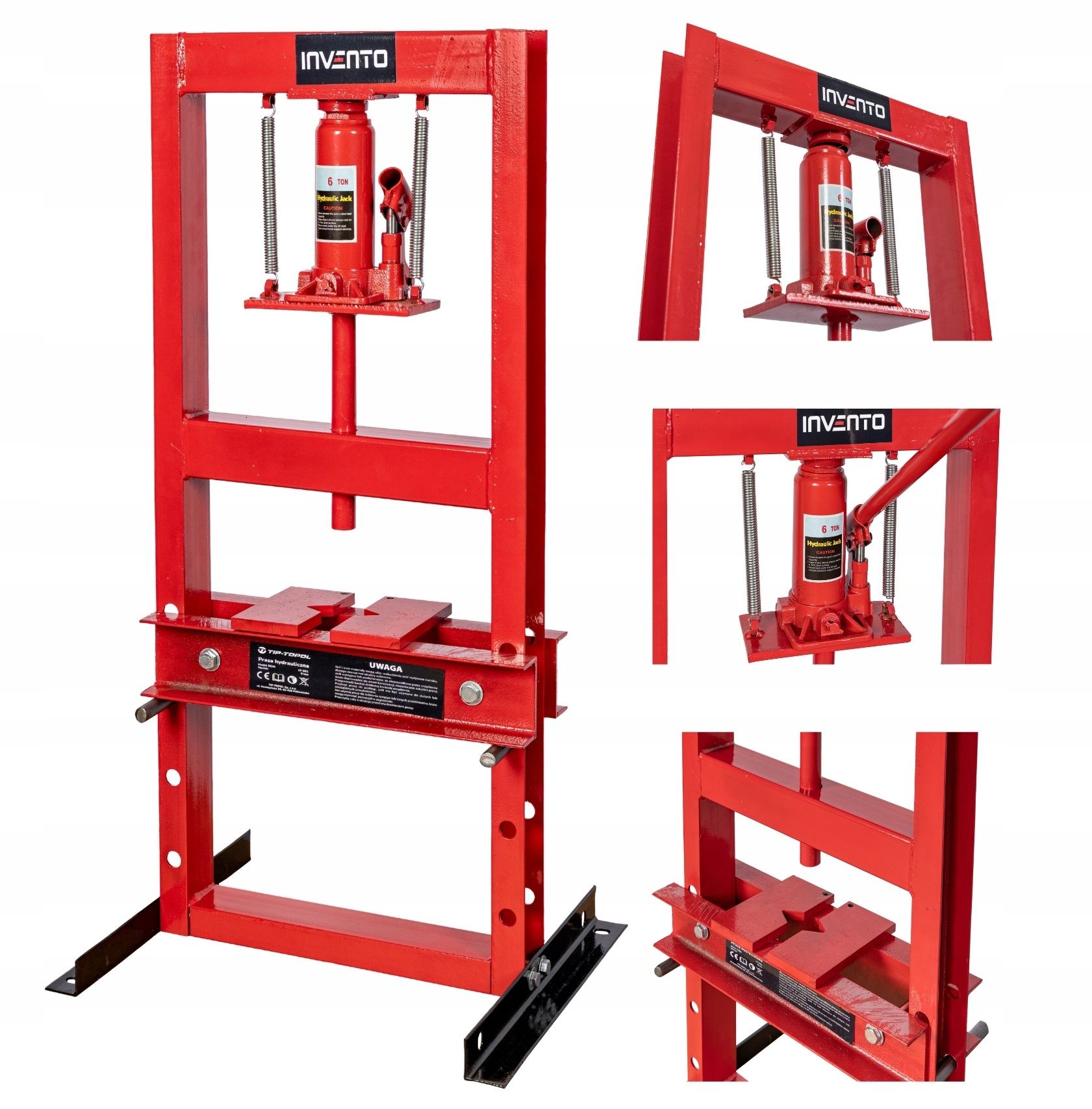 Invento Prasa Hydrauliczna Warsztatowa 6 Ton Pryzmy
