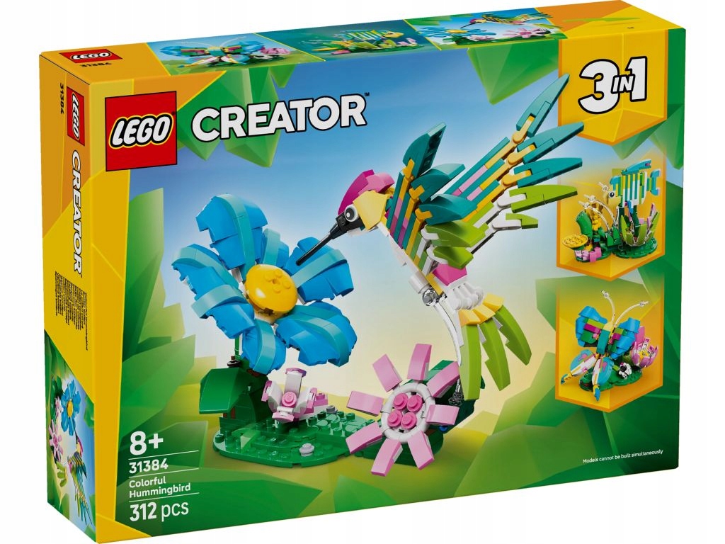 Lego 31384 Creator Divoká zvířata: barevný kolibřík