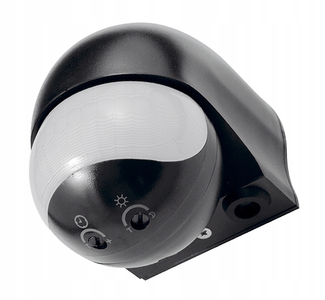 Czujnik Ruchu PIR 180° zewnętrzny IP44 + Regulacja Kod producenta MD-09B7 czujka sensor 180 st. 1200W