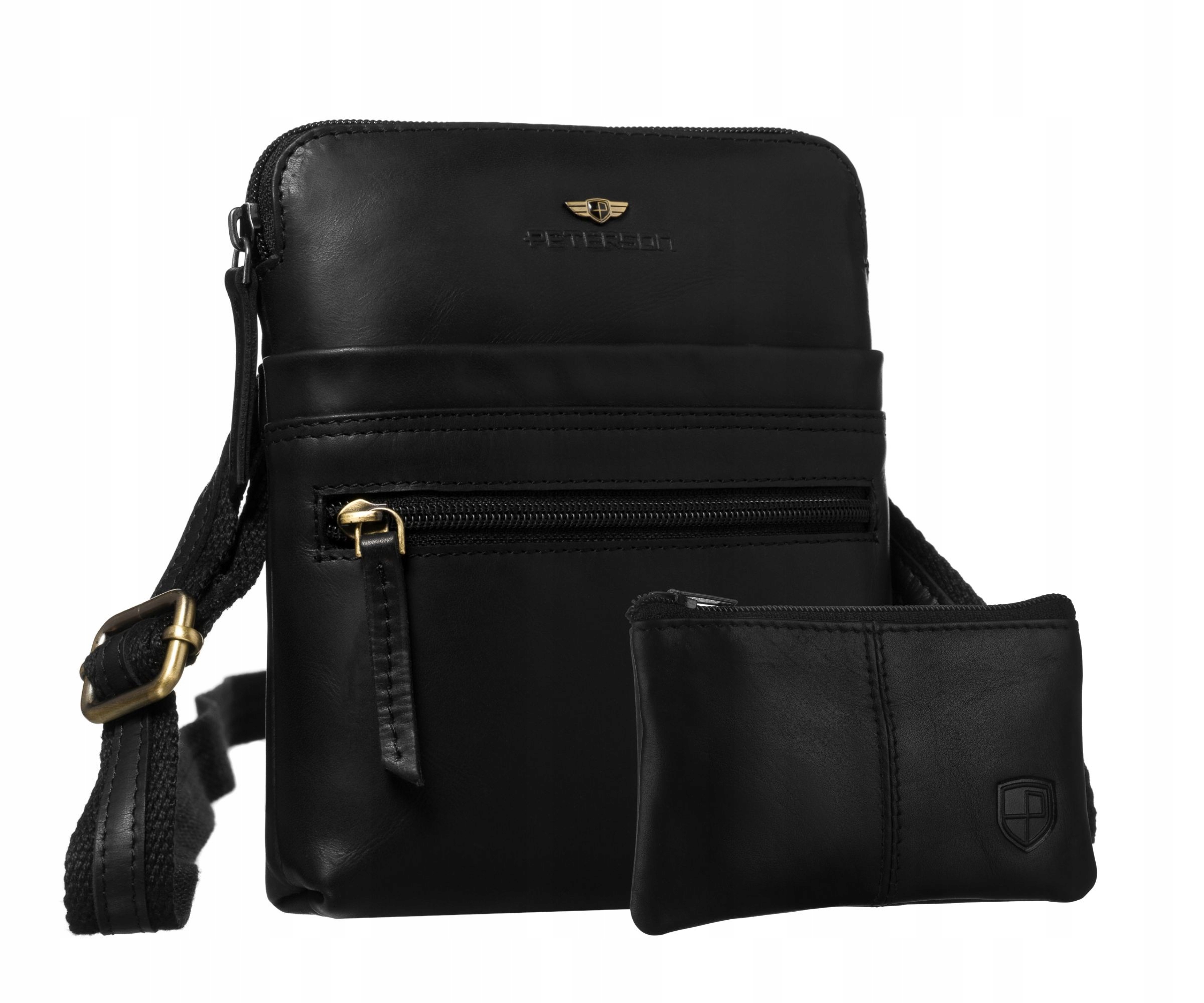 Pánská taška přes rameno Peterson kabelka přes rameno kožená kompaktní