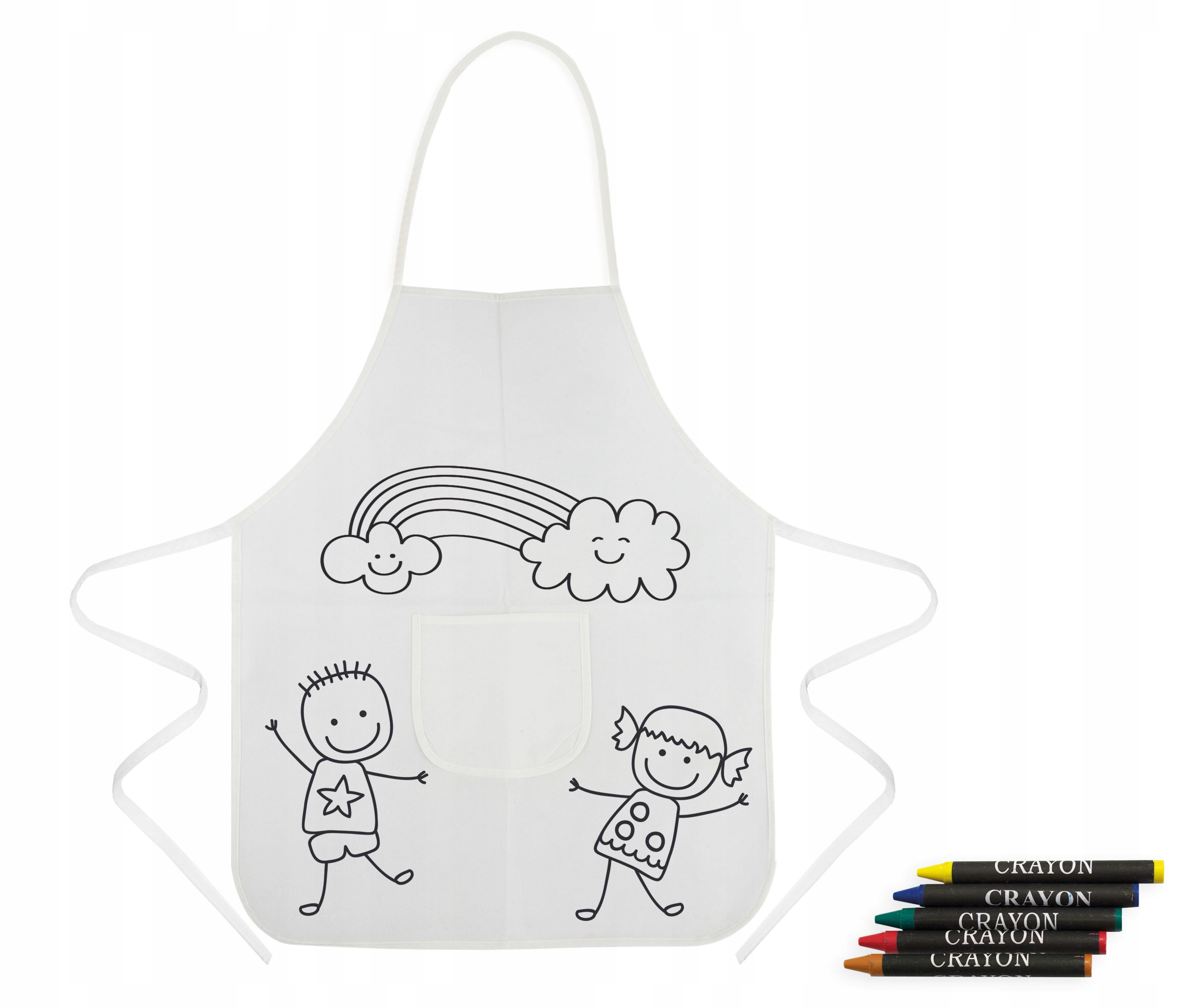 

Fartuch fartuszek dla dzieci do kolorowania Kredki