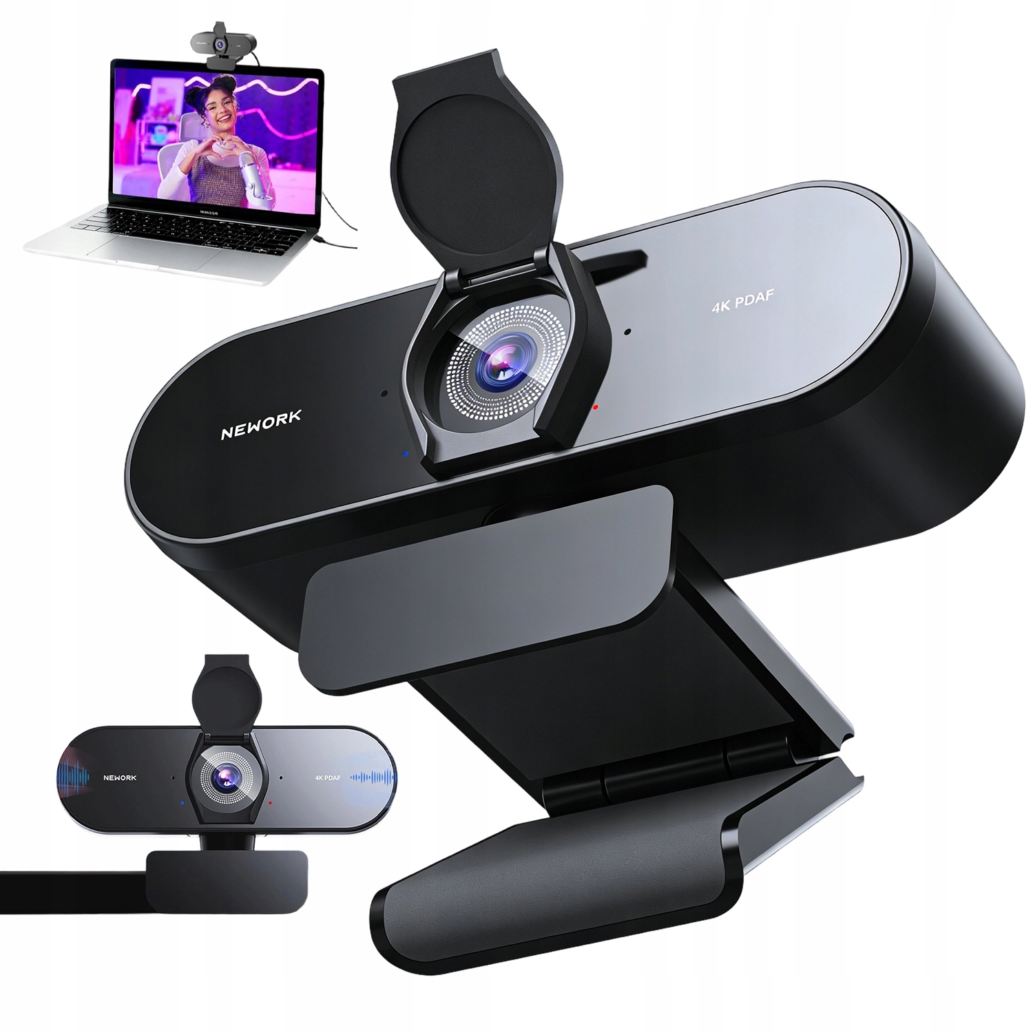 Webová Kamera S Automatickým Ostřením Pdaf Cdaf Mikrofony A Krytem Soukromí