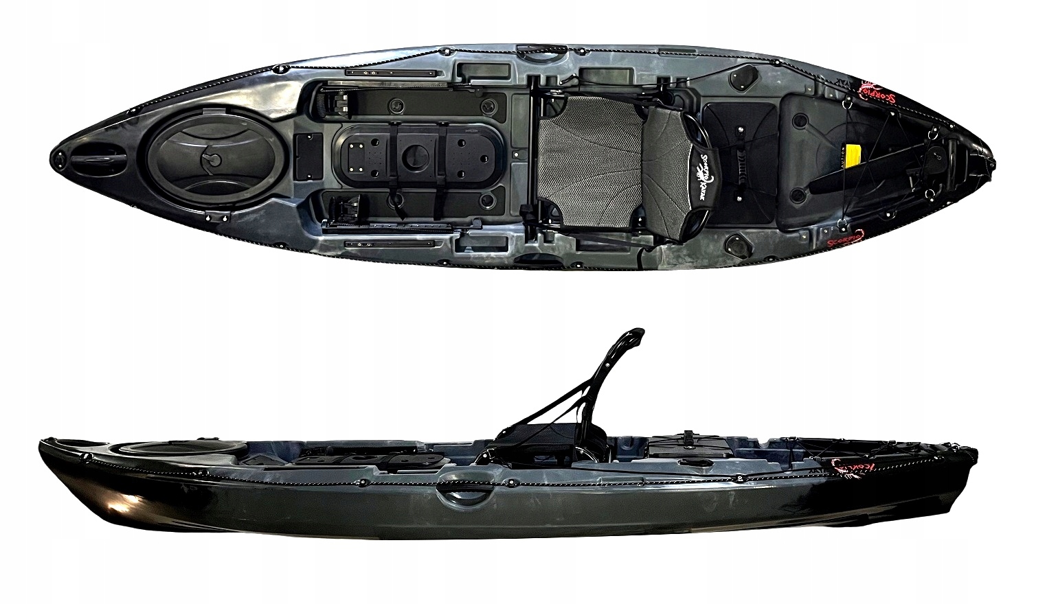 Stabilny Kajak Wędkarski Z Ramowym Siedzeniem Zodiak 11 Ster