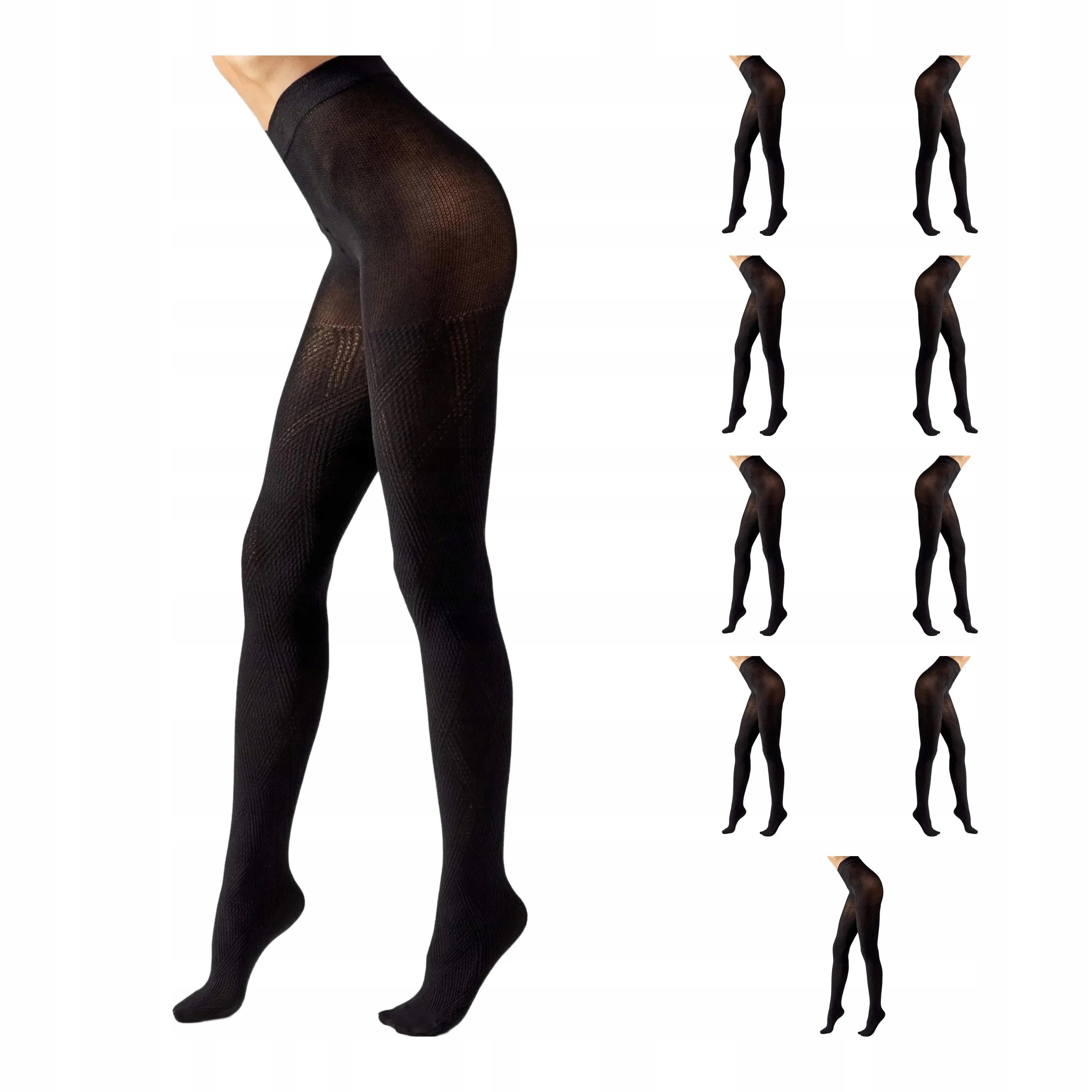 10 párů Punčocháče bavlněné 120 den 1930 Rambi Cottone Legs 10x Černá 2-S