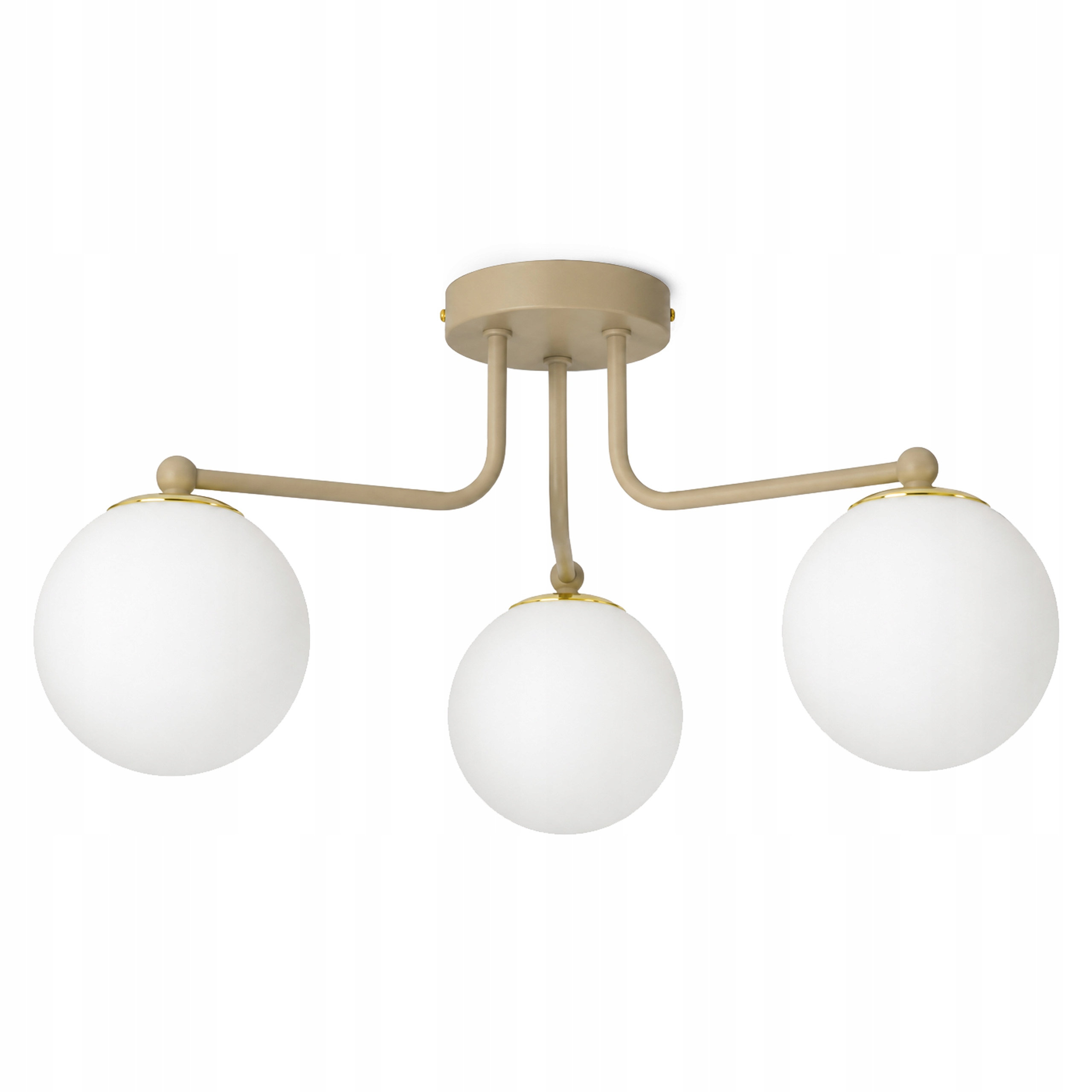 Lampa Sufitowa Żyrandol Plafon Beżowa Gray Beige G9 Led 564-F3 Szklane Kule