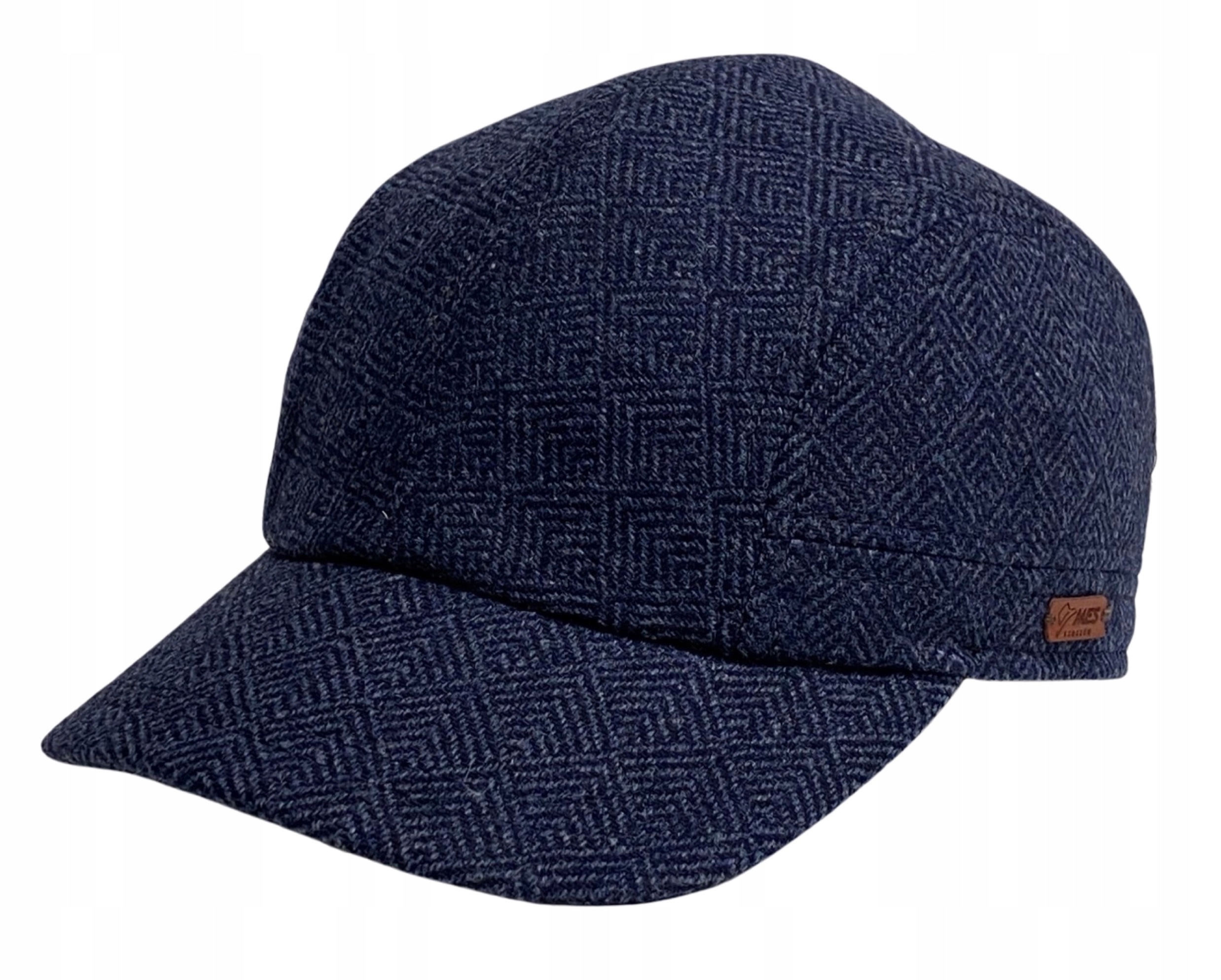 vlněná zimní Čepice pánská baseballová s kšiltem klasická 60 cm