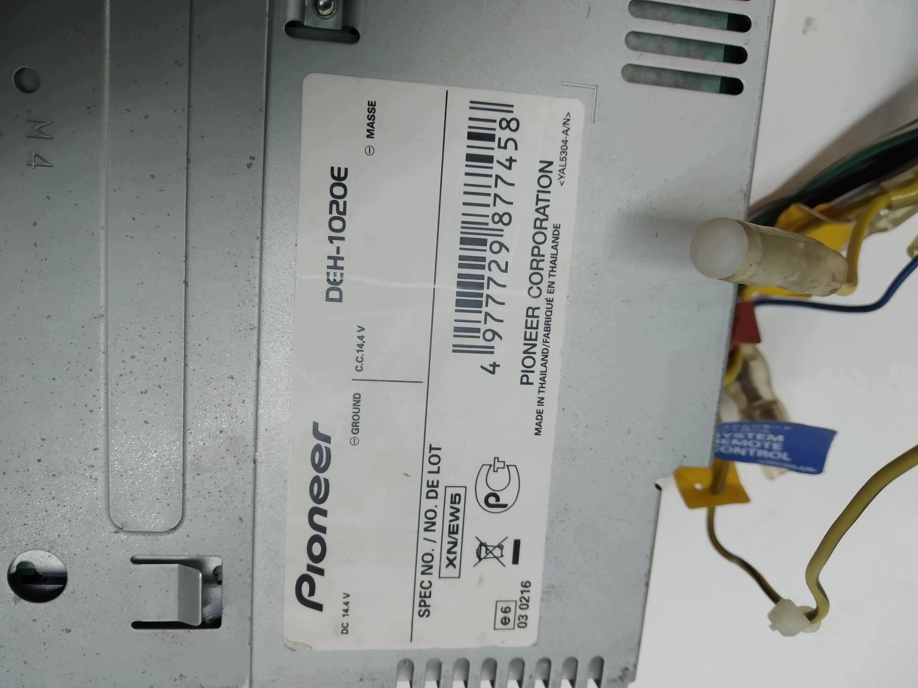 RADIO PIONEER DEH-1020E Volvo V40 e (1995-2004)