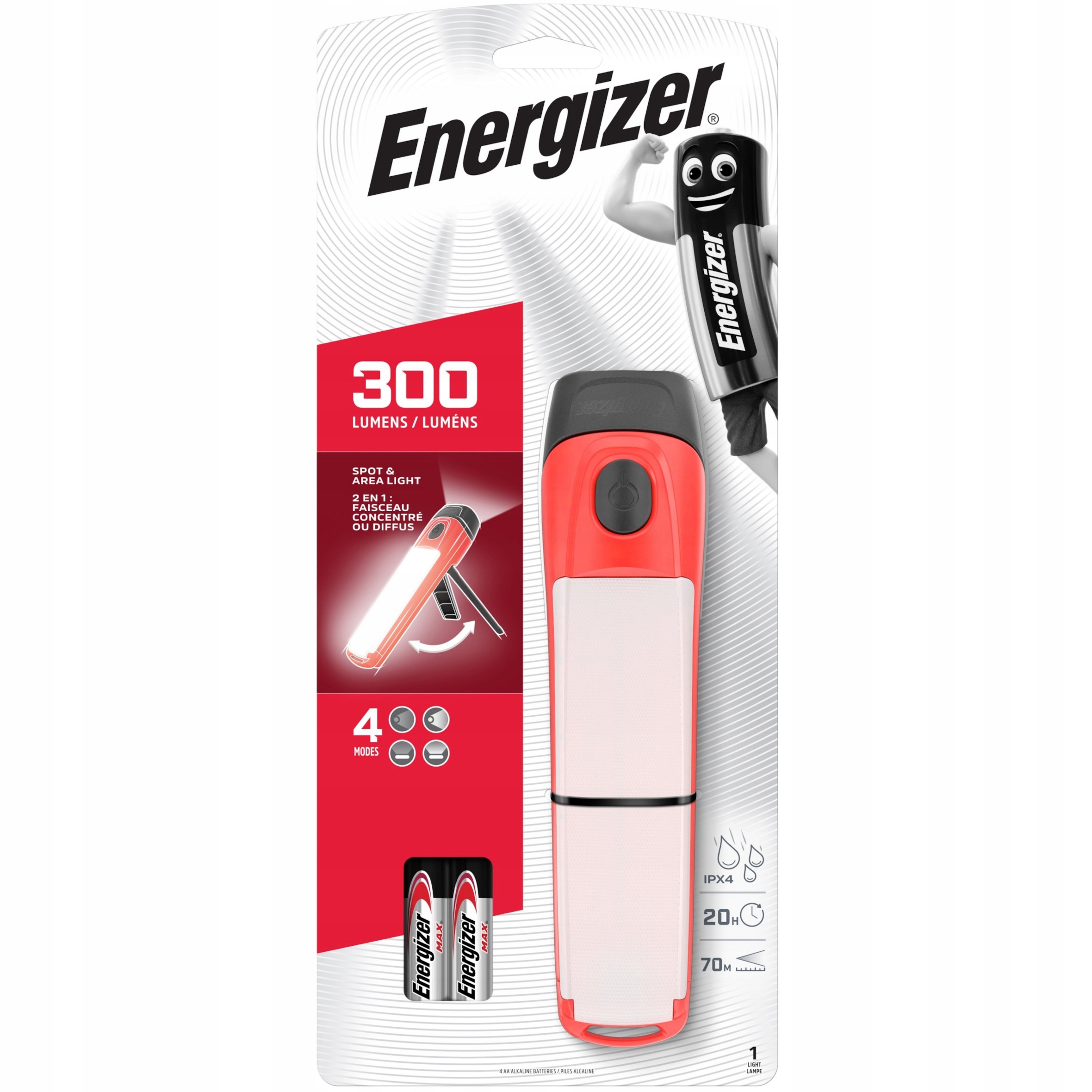Latarka Energizer Fusion Light 2in1 4*AA 300Lumens