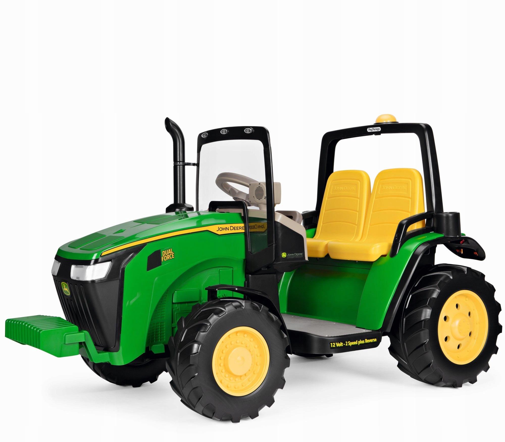 Traktor na Akumulator John Deere Dual Force 12V Peg Perego Największy