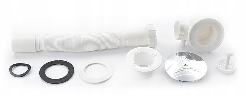 SYFON DO PŁYTKIEGO BRODZIKA NISKI OTWARTY Z OSADNIKIEM SAMOCZYSZCZĄCY 50MM Kod producenta SB0010