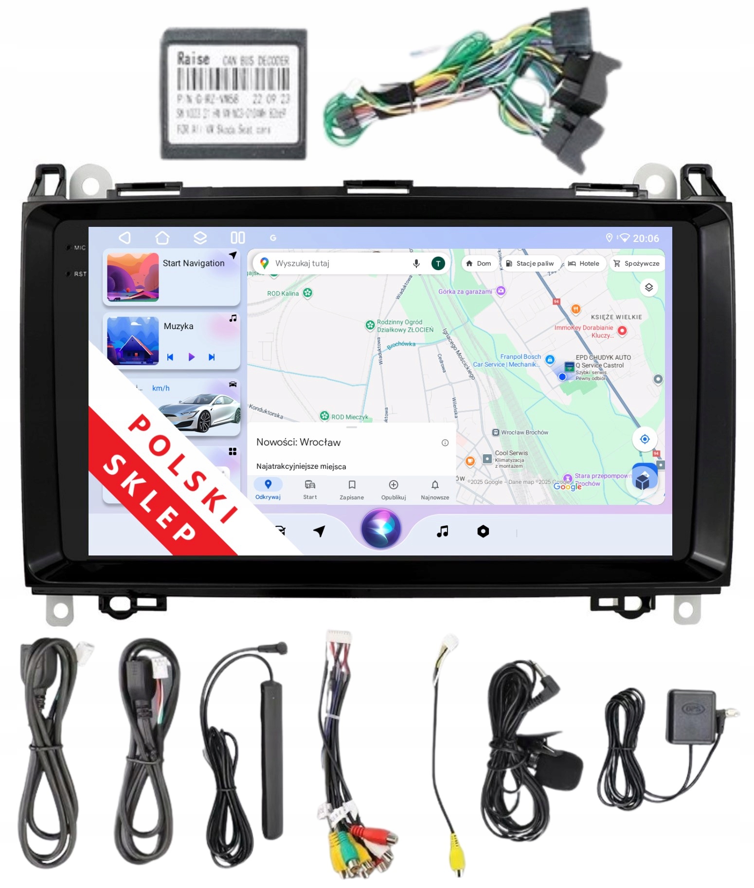 Rádio 2DIN Android Mercedes W169 Vito Viano S662 6/128 Gb Dsp Carplay Lte