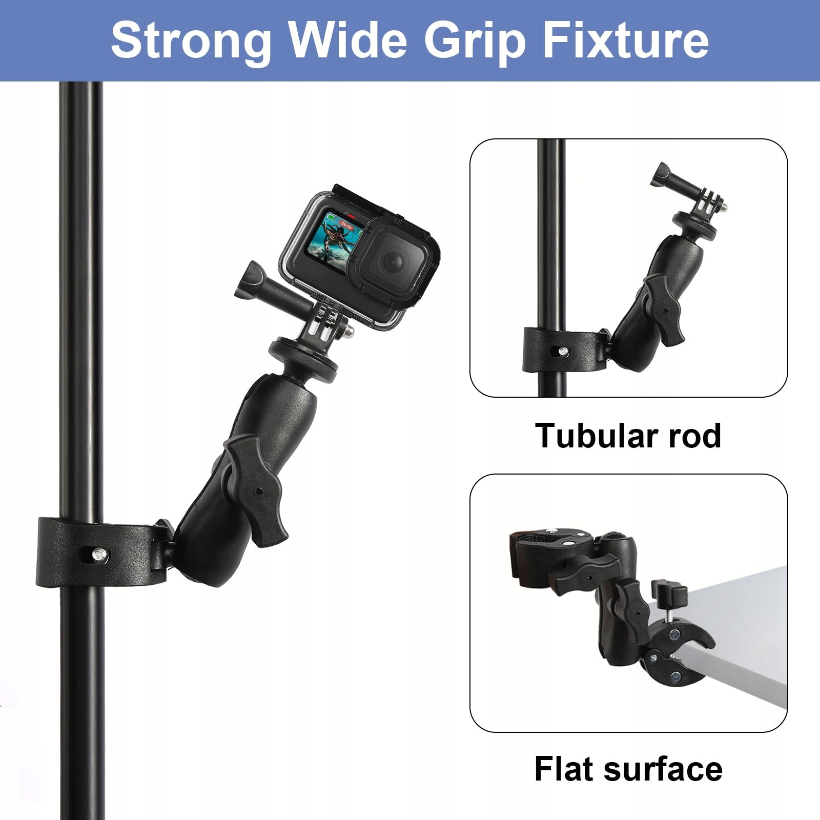 Uchwyt Kamery Podwójna Klamra 1 4 Cala Do GoPro Statyw Rower HFDONGL — miniatura 5