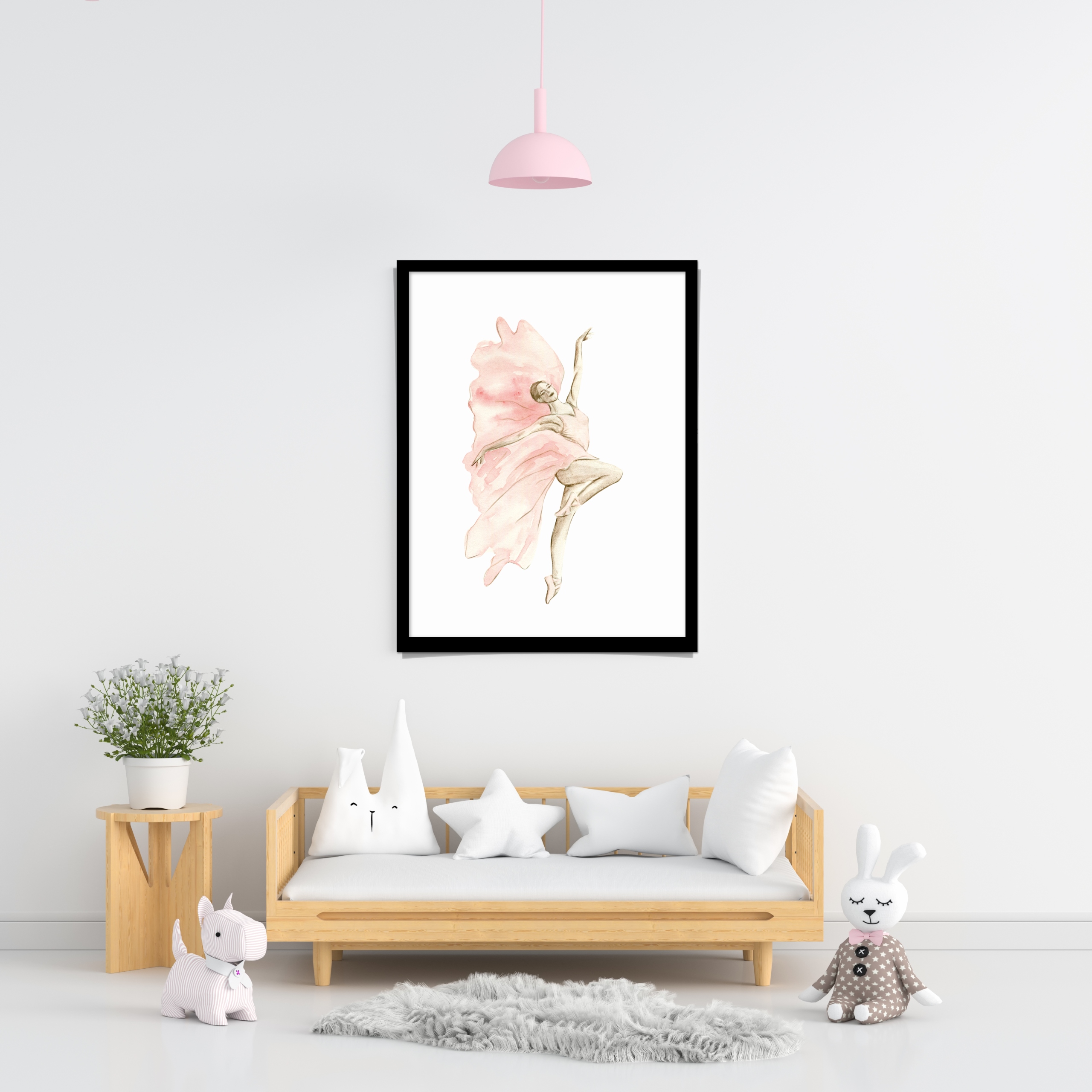 Plakaty dla dzieci, obrazki dla dzieci, plakaty do domu 40x50 BALERINA Długość 40 cm