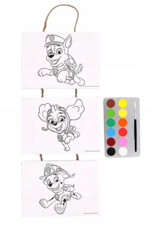 PSI PATROL MALOWANIE NA PŁÓTNIE PEŁEN ZESTAW Chase, Marshall i Skye