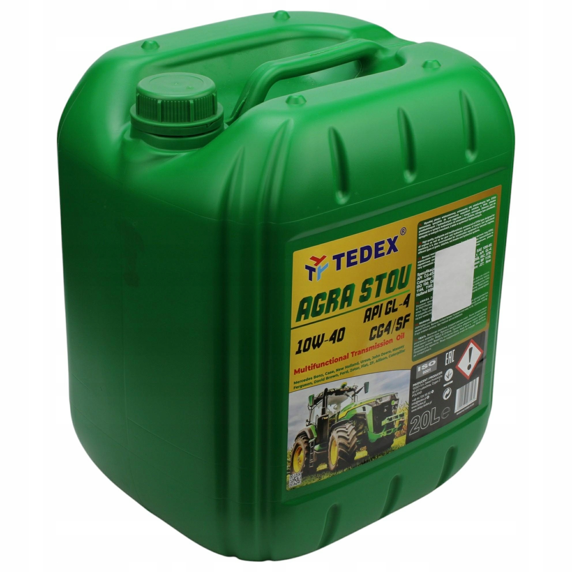 Hydraulicko-predložkový Olej Tedex Agra Stou 10V40 20L