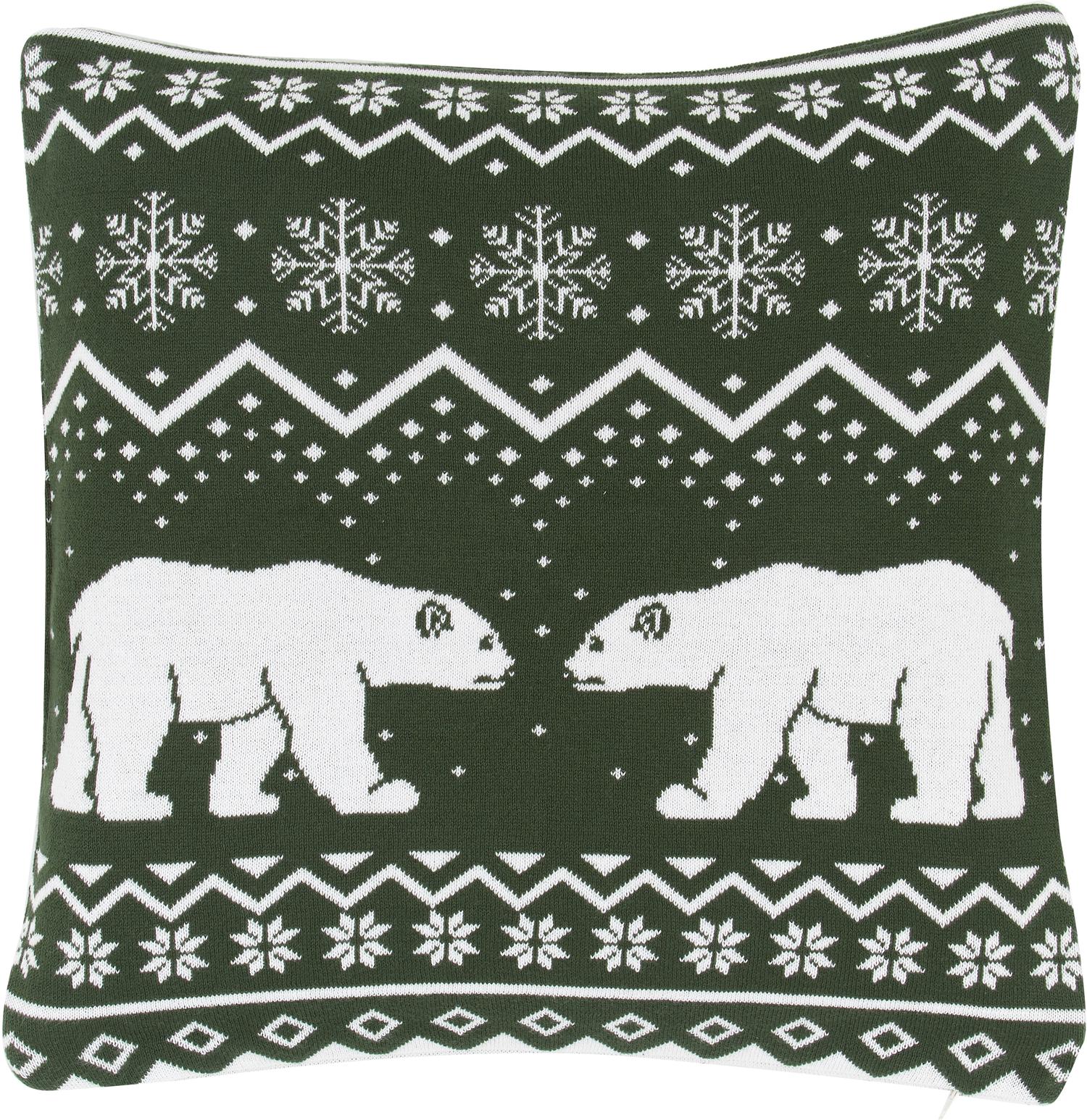 

Dzianinowa poszewka na poduszkę Miś 40x40