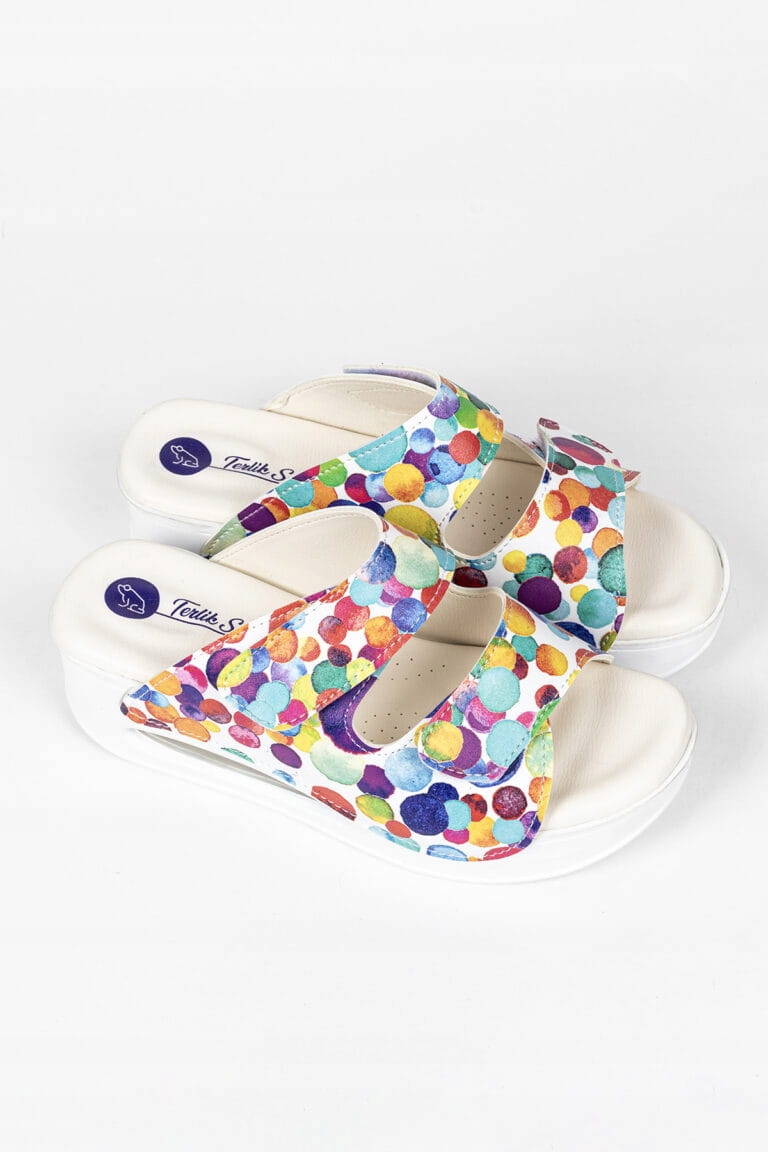 Air Clogs sandały buty medyczne z podwójnym paskiem wzór bąbelki 42