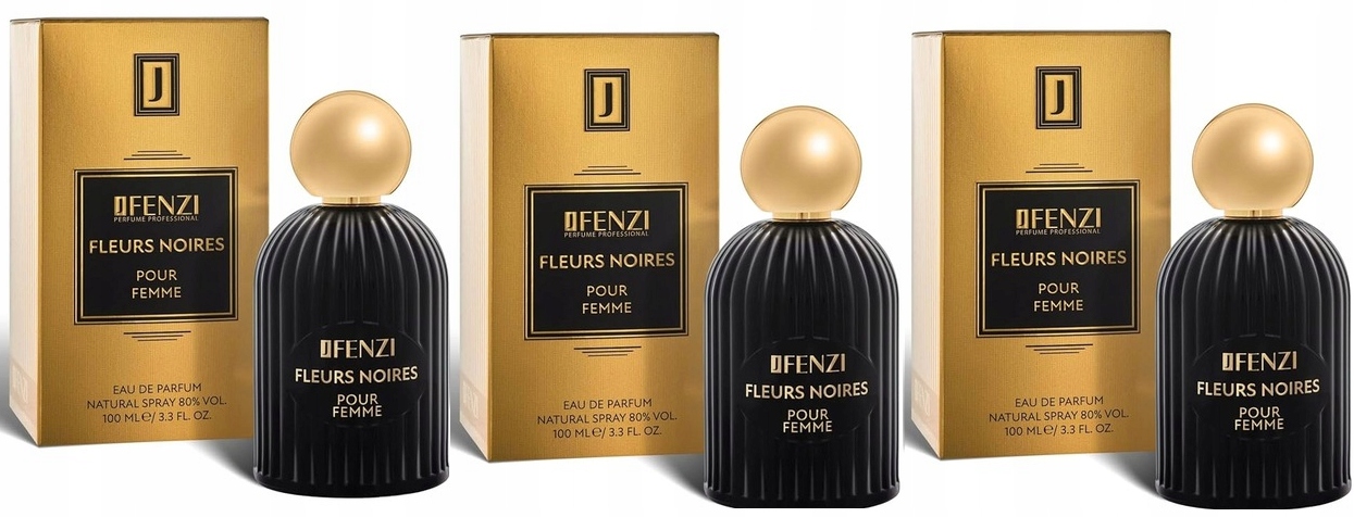 JFenzi Fleurs Noires Pour Femme 3x100ml Edp Dárek