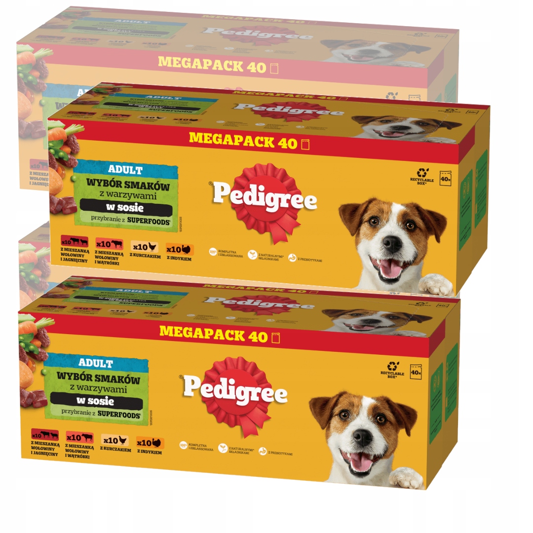 Pedigree Wybór Smaków Z Warzywami 160x100g Mokra Karma Dla Psa W Sosie