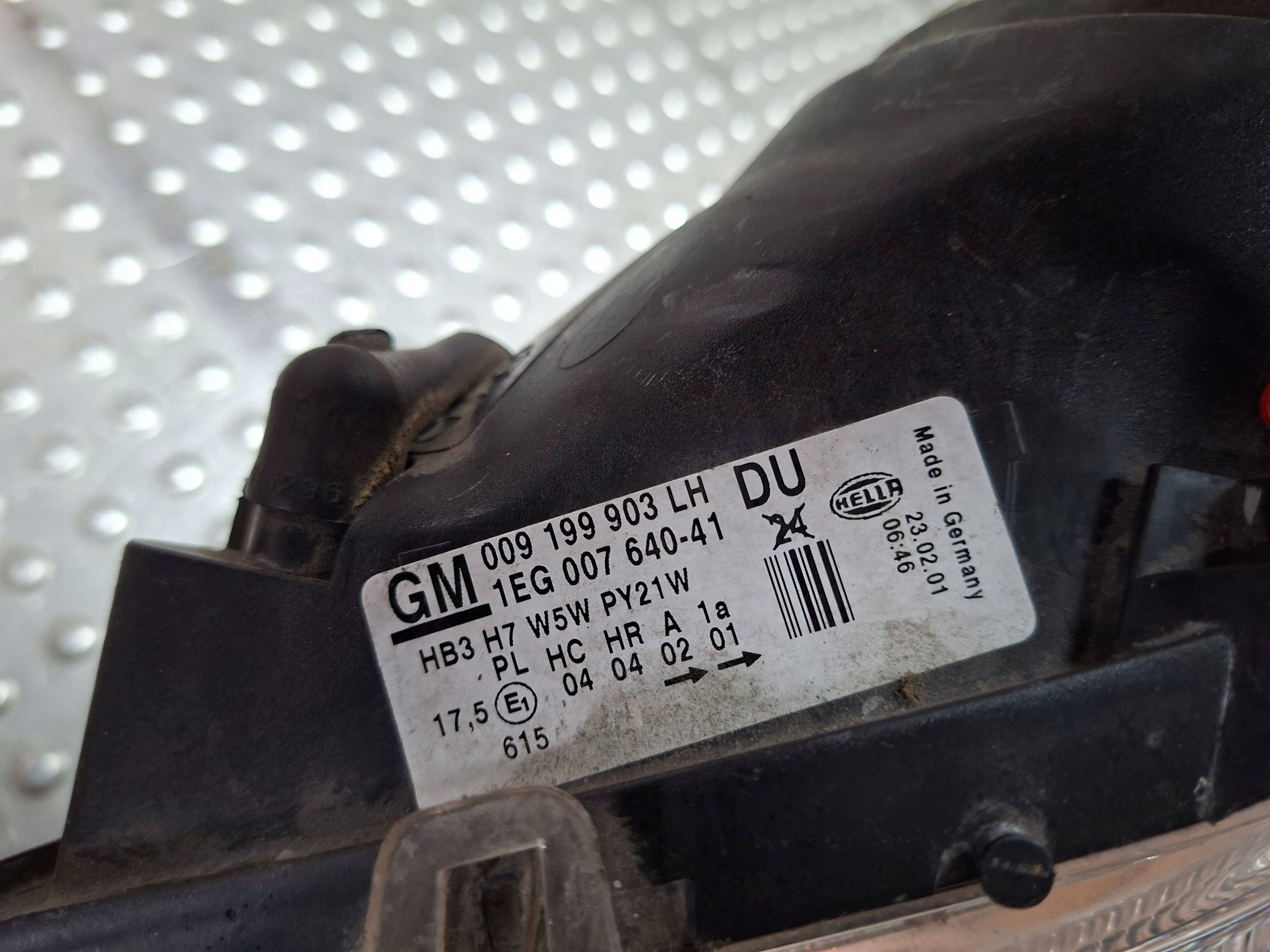 light front left 009199903 OPEL ASTRA G 1998