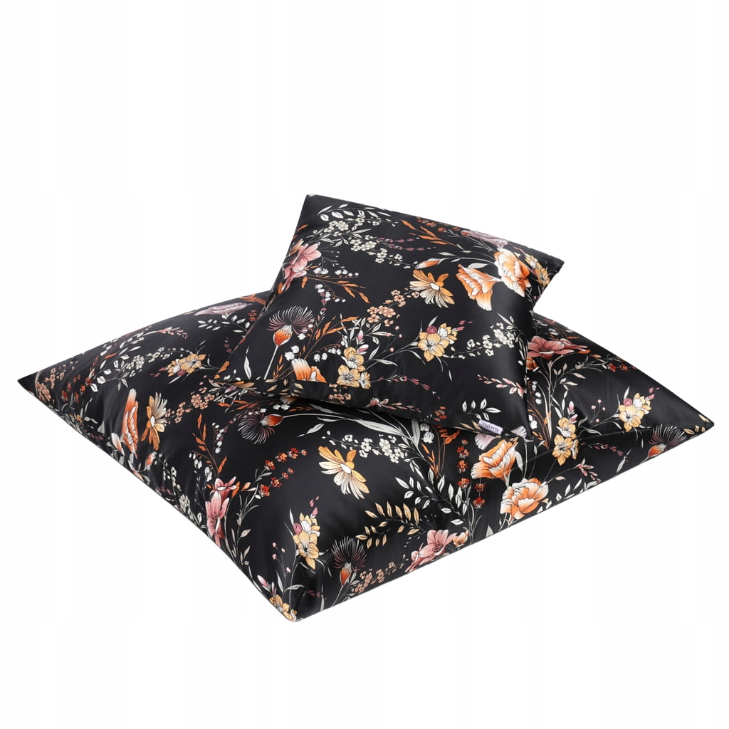 Hodvábna obliečka na vankúš 70 x 80 cm, 100 % hodváb – kytica noci