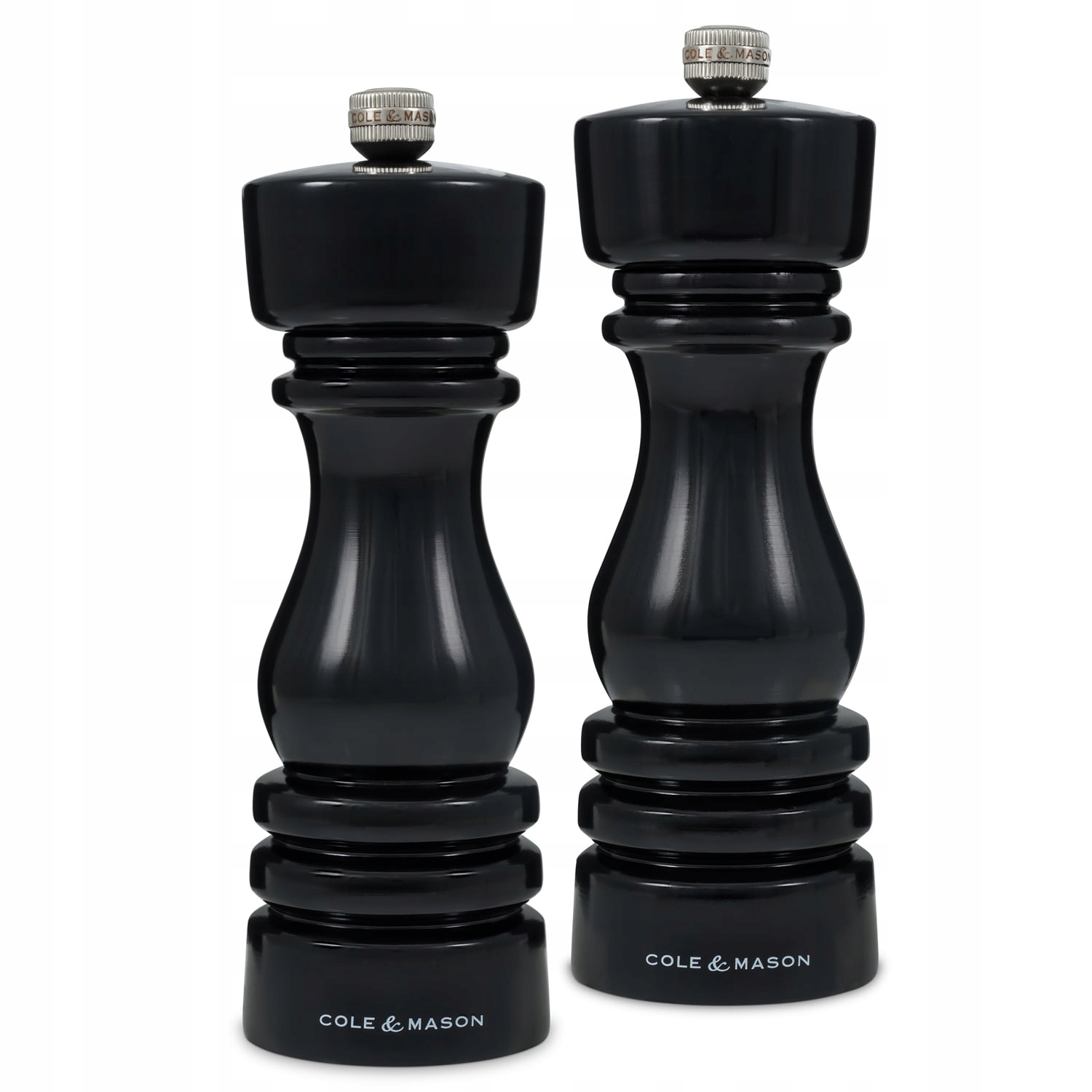 Sada mlynčekov na soľ a korenie London Black Gloss 18 cm