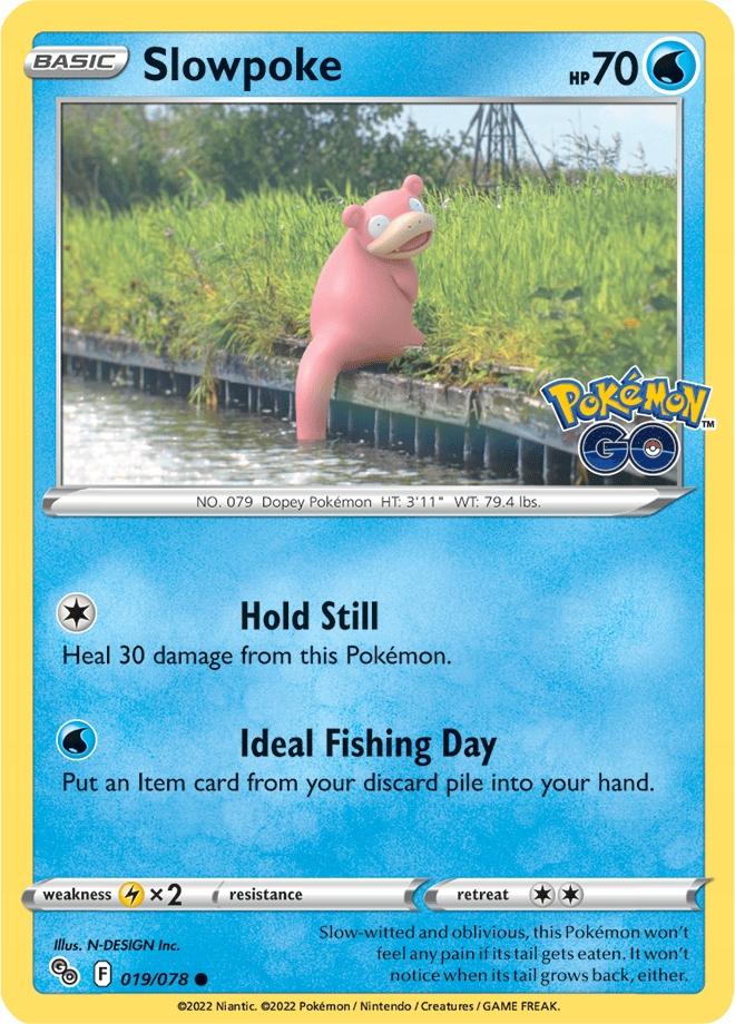 ORYGINALNA KARTA POKEMON Slowpoke (PGO 019)