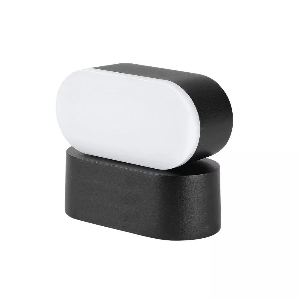 Led nástěnné svítidlo 6W, 3000K, 722 lm, IP65, otočné o 350°, černé V-tac