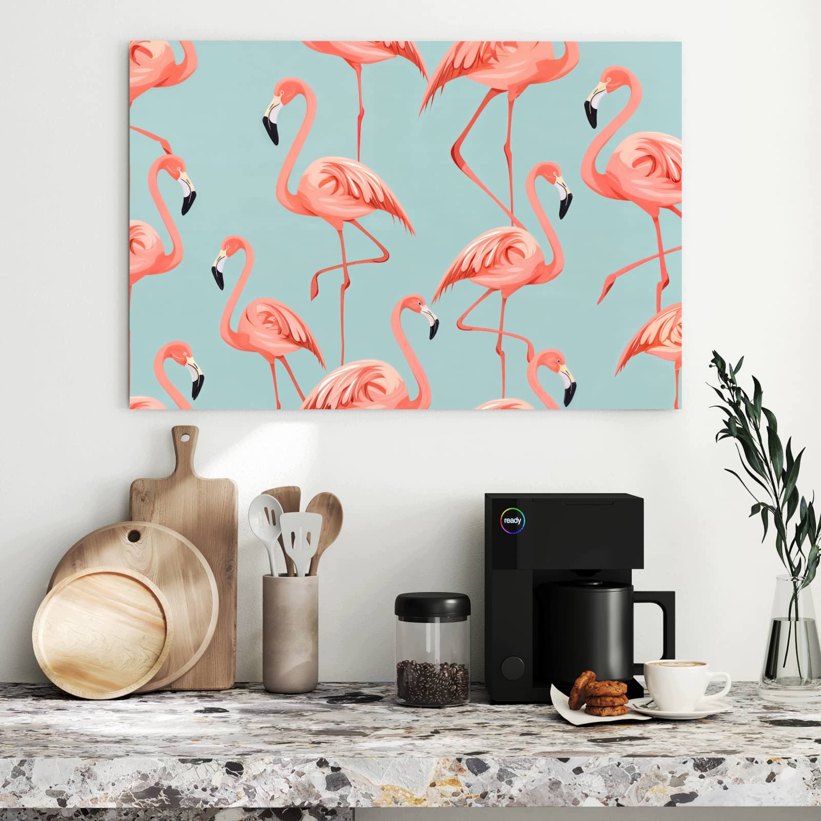 Magnetická tabule Plameňák Design 90 × 60 cm