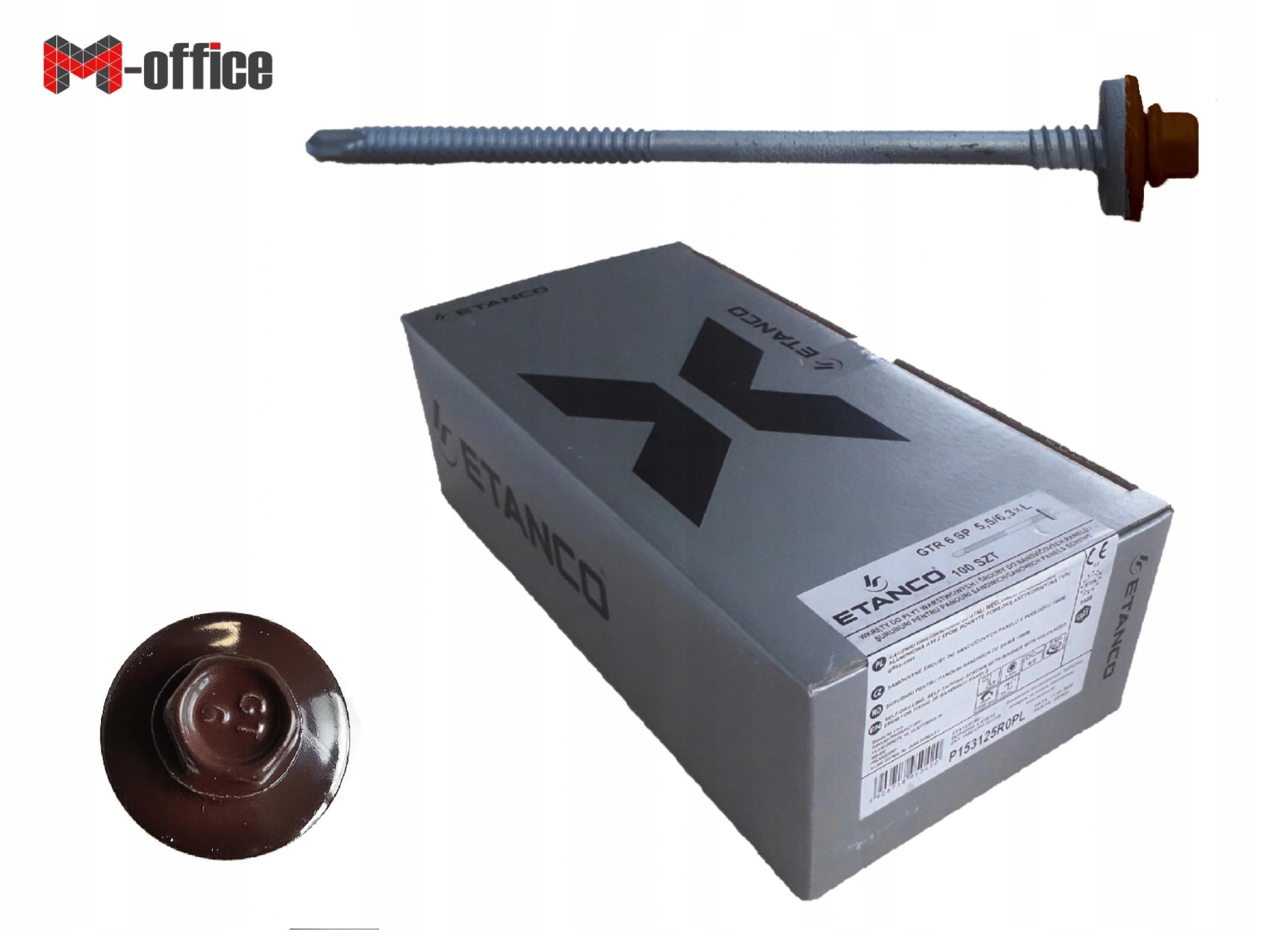 

Etanco Wkręt Montażowy 175-5,5 mm RAL8017 Brąz