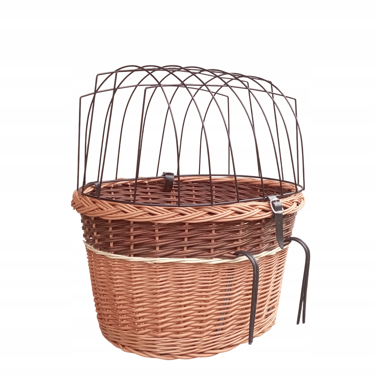 Kosz wiklinowy Koszyk na rower Transporter dla Psa