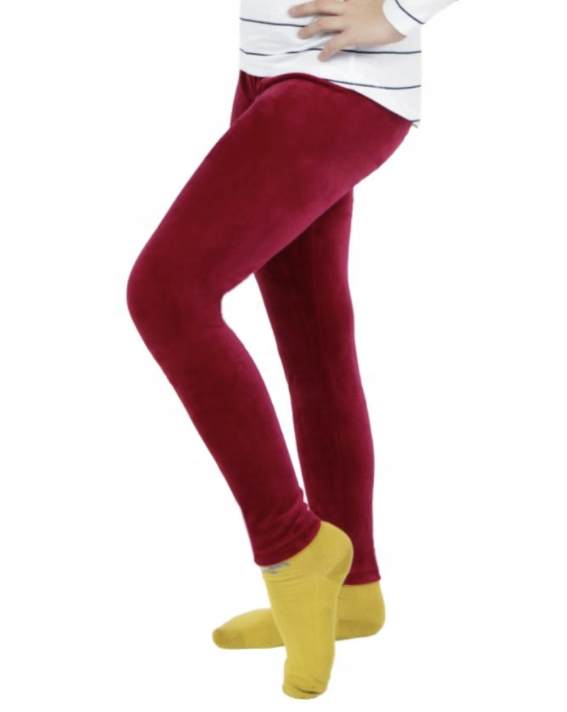 

legginsy getry welur moraj bordo 122-128