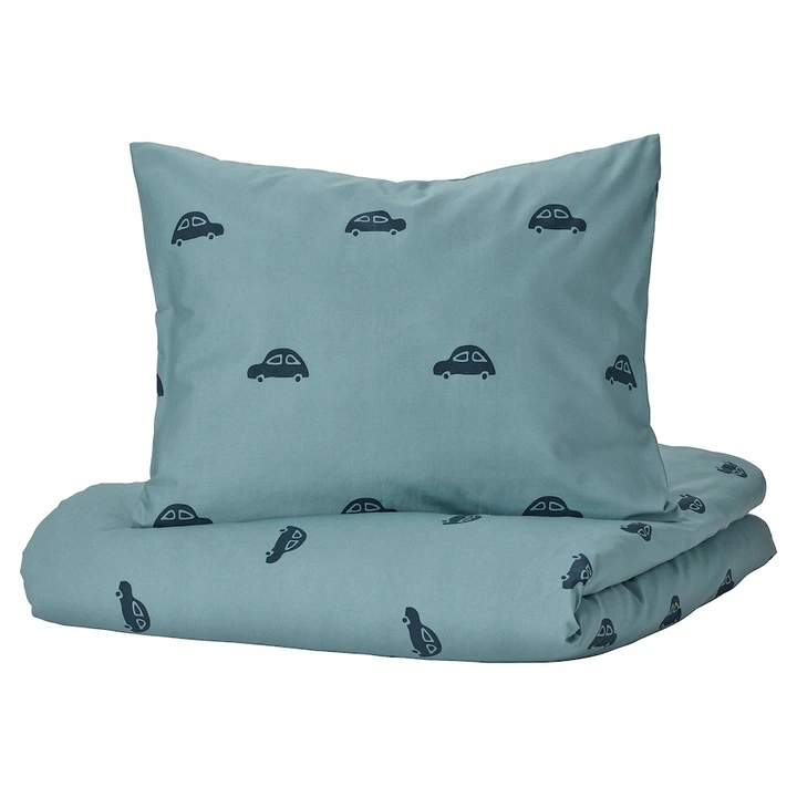 

Ikea Barndrom Pościel dziecięca 150x200 wzór auta