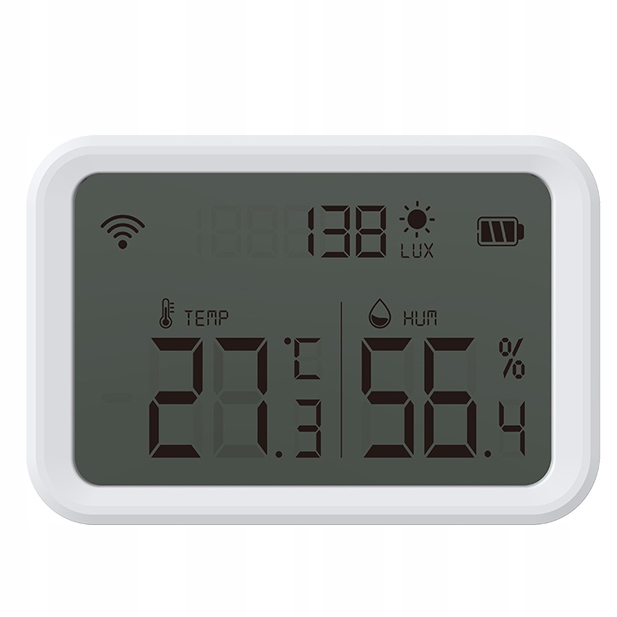 

Czujnik temperatury wilg. oświetlenia ZigBee Tuya