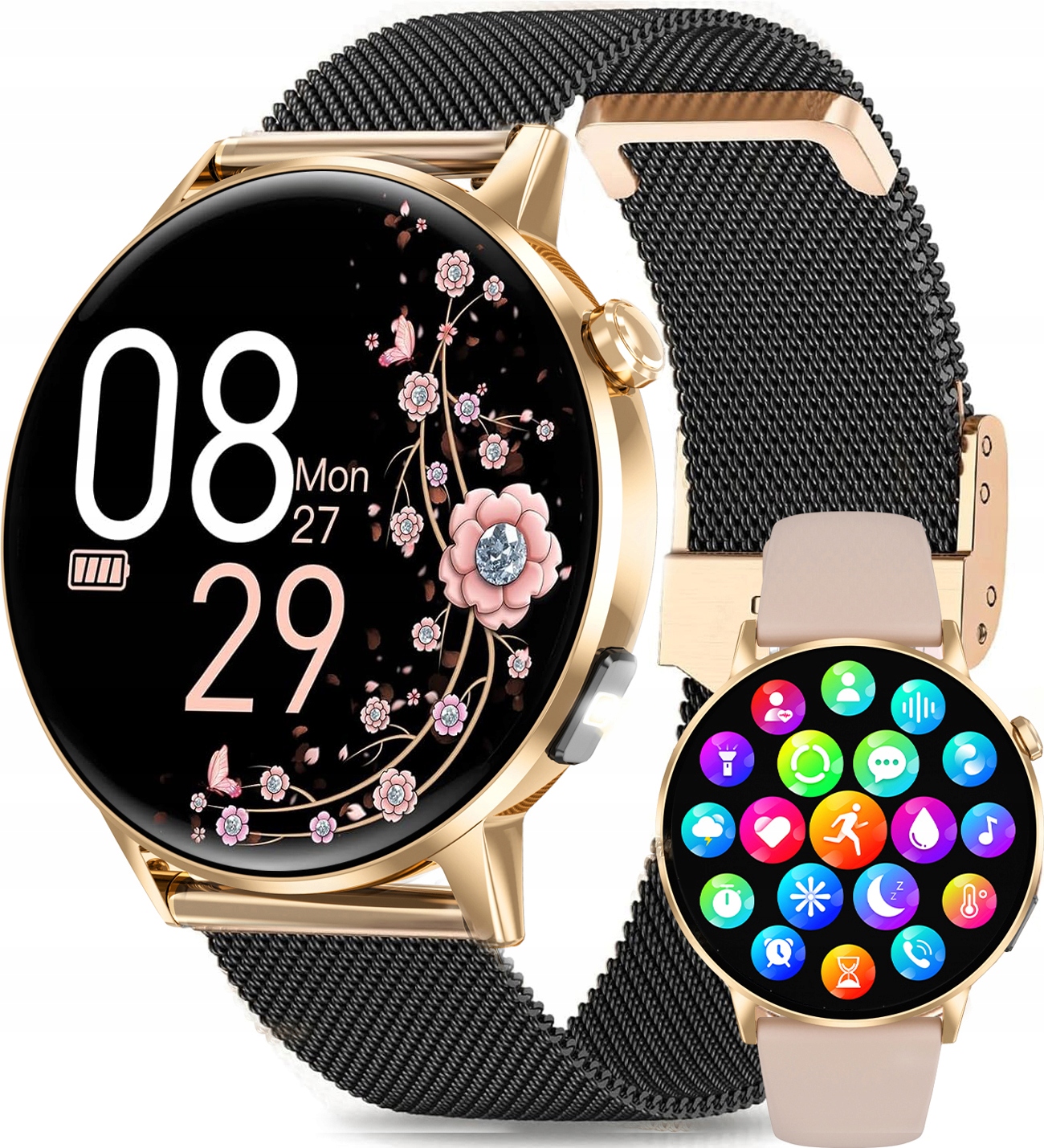 Zegarek Smartwatch Latarka Amoled Ciśnieniomierz Pomiar Glukozy Rozmowy