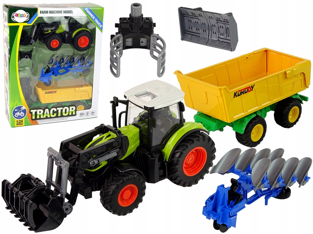 

Zestaw Traktor Naczepa Światło Dźwięk 6 El