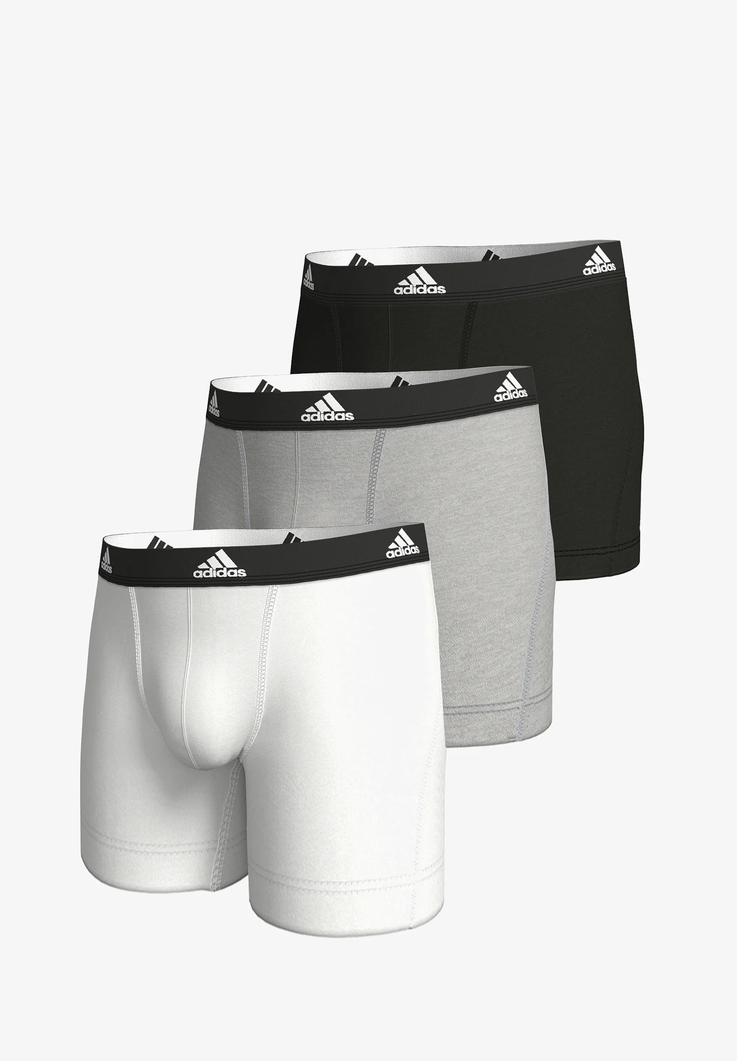 Adidas Active Flex Cotton 3 Pack boxerky černé, šedé, bílé, vel. L