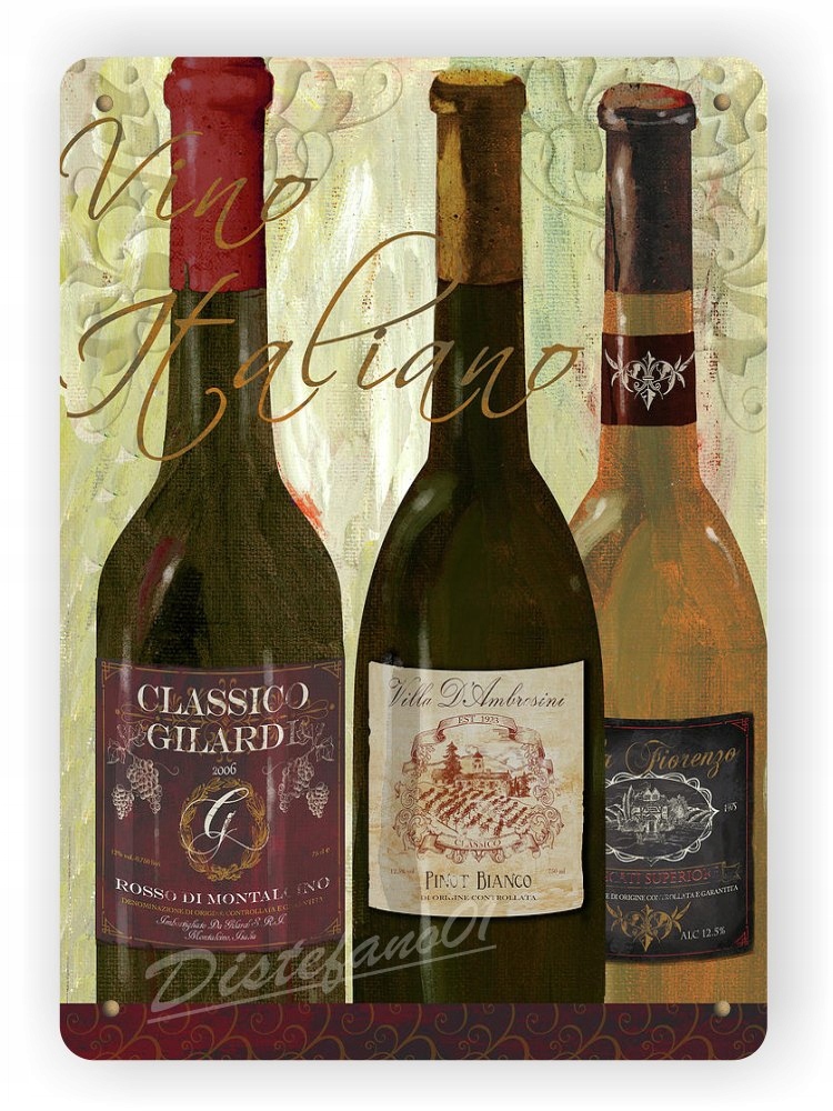 Wino Metalowy Szyld Plakat Obrazek #04423